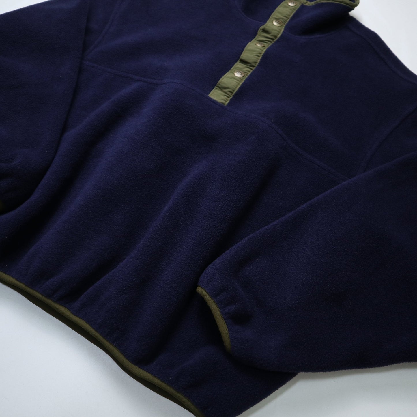 90s Woolrich 美國製 藏青色素面抓毛絨套頭衫 - 富士鳥古著