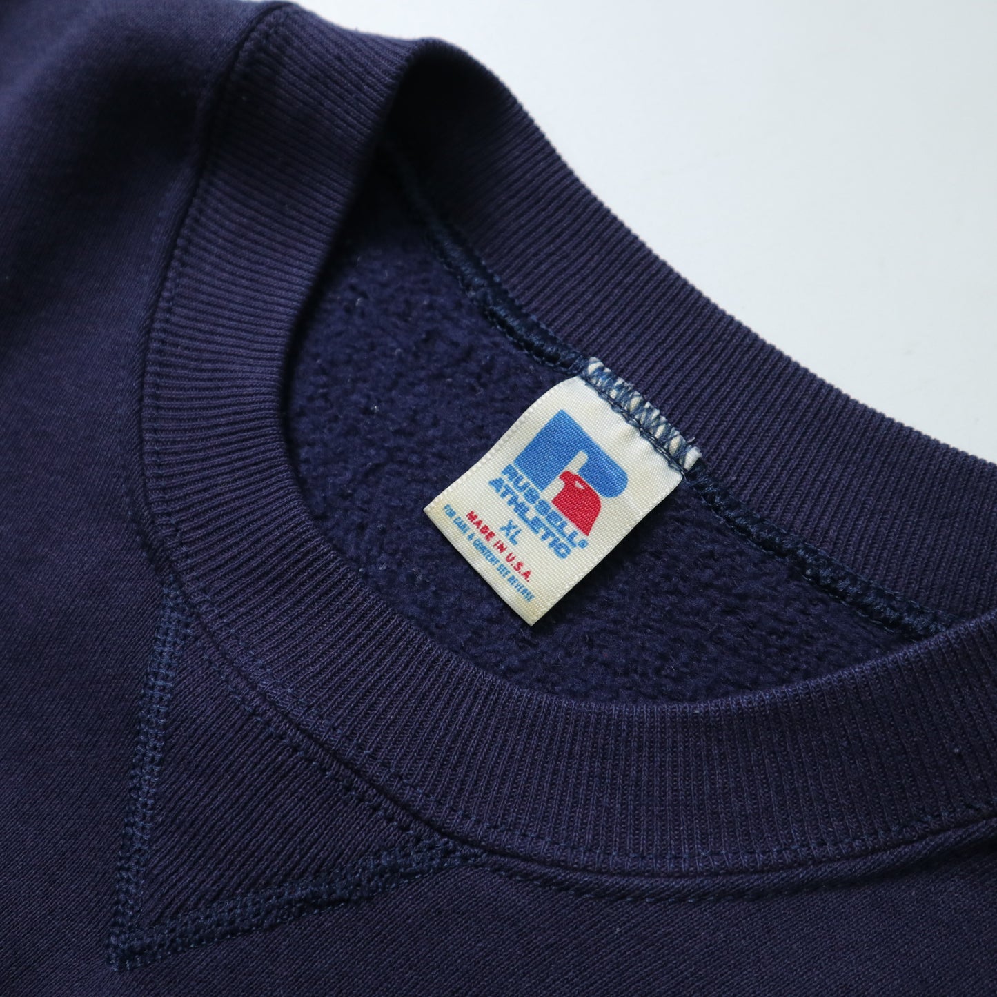 80s RUSSELL American-made blue and purple plain sweatshirt