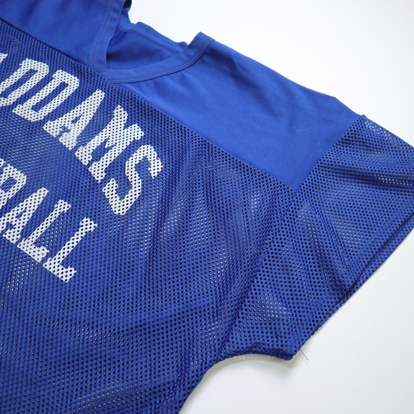 90s Russell 墨西哥製 Addams Football 寶藍色美式足球網洞衣