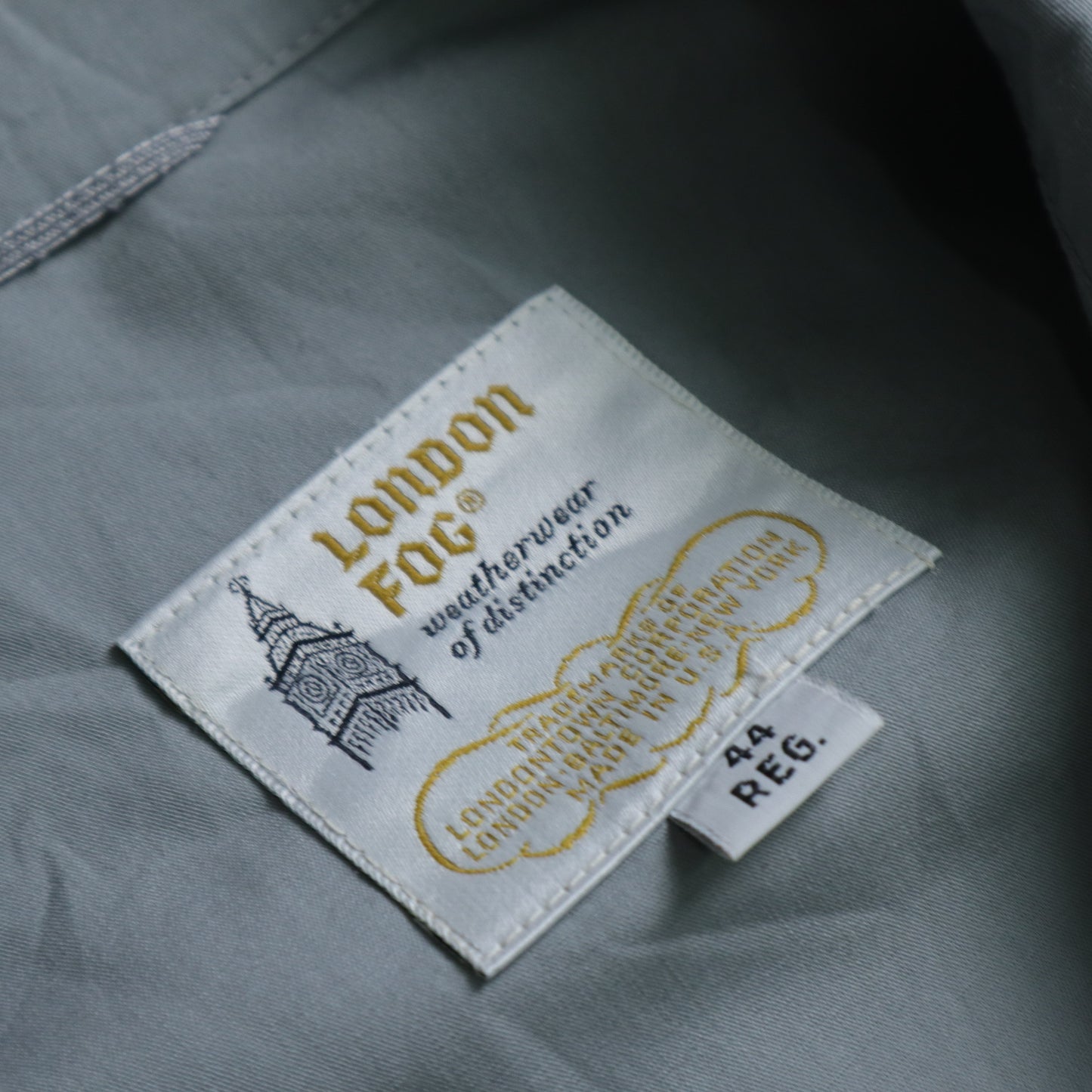80s London Fog American cement gray Harrington coat IDEAL zipper