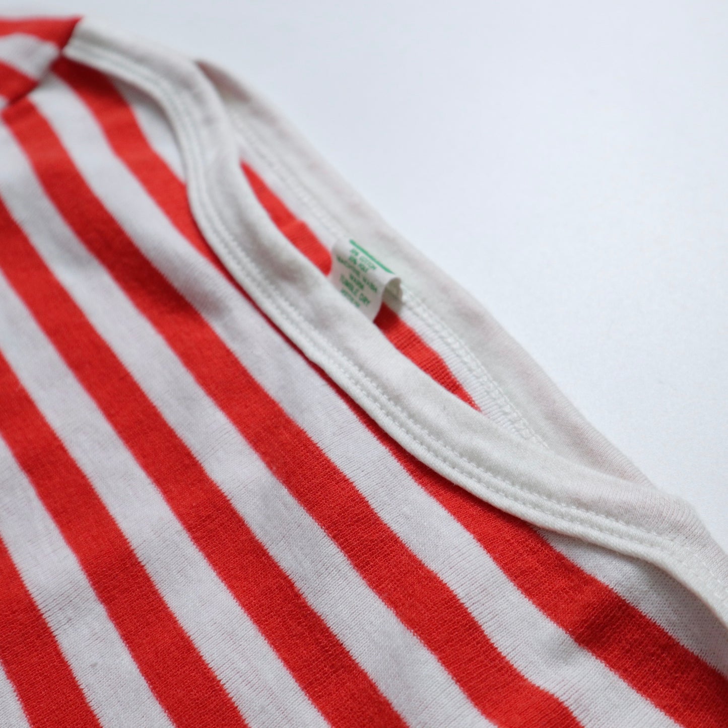 1980s boat collar striped top American striped tee