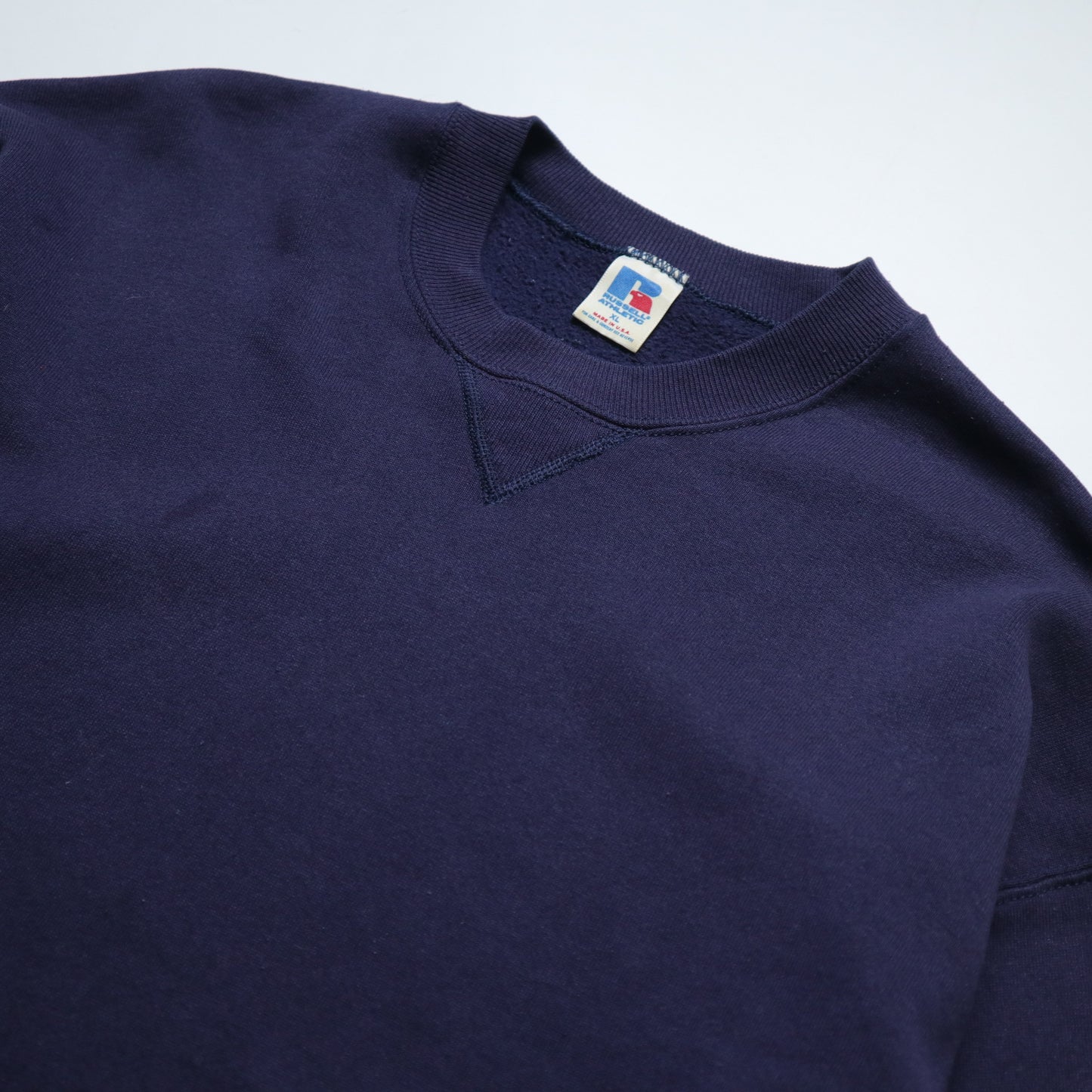 80s RUSSELL American-made blue and purple plain sweatshirt