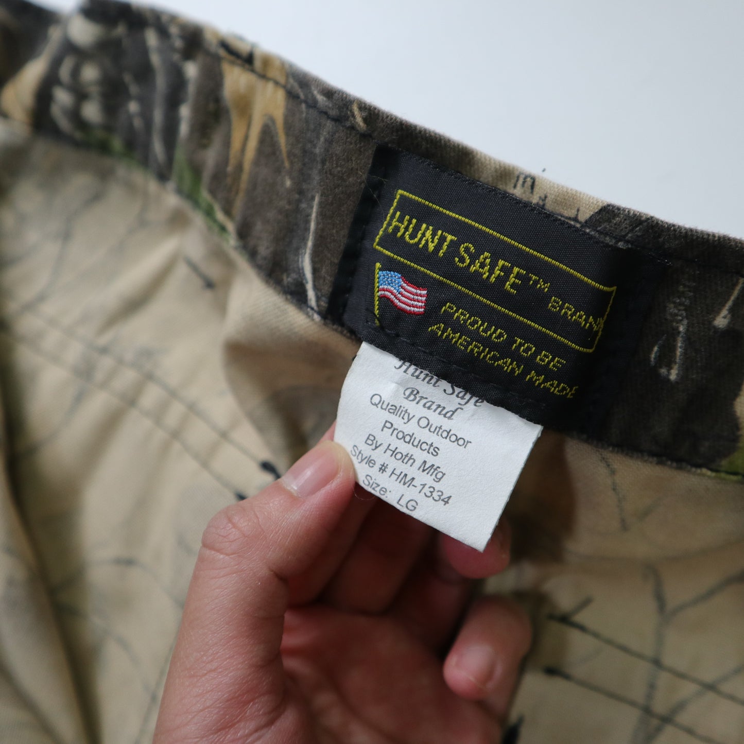 (30-37W) 90s American-made Hunt Safe jungle camouflage maple leaf hunting pants