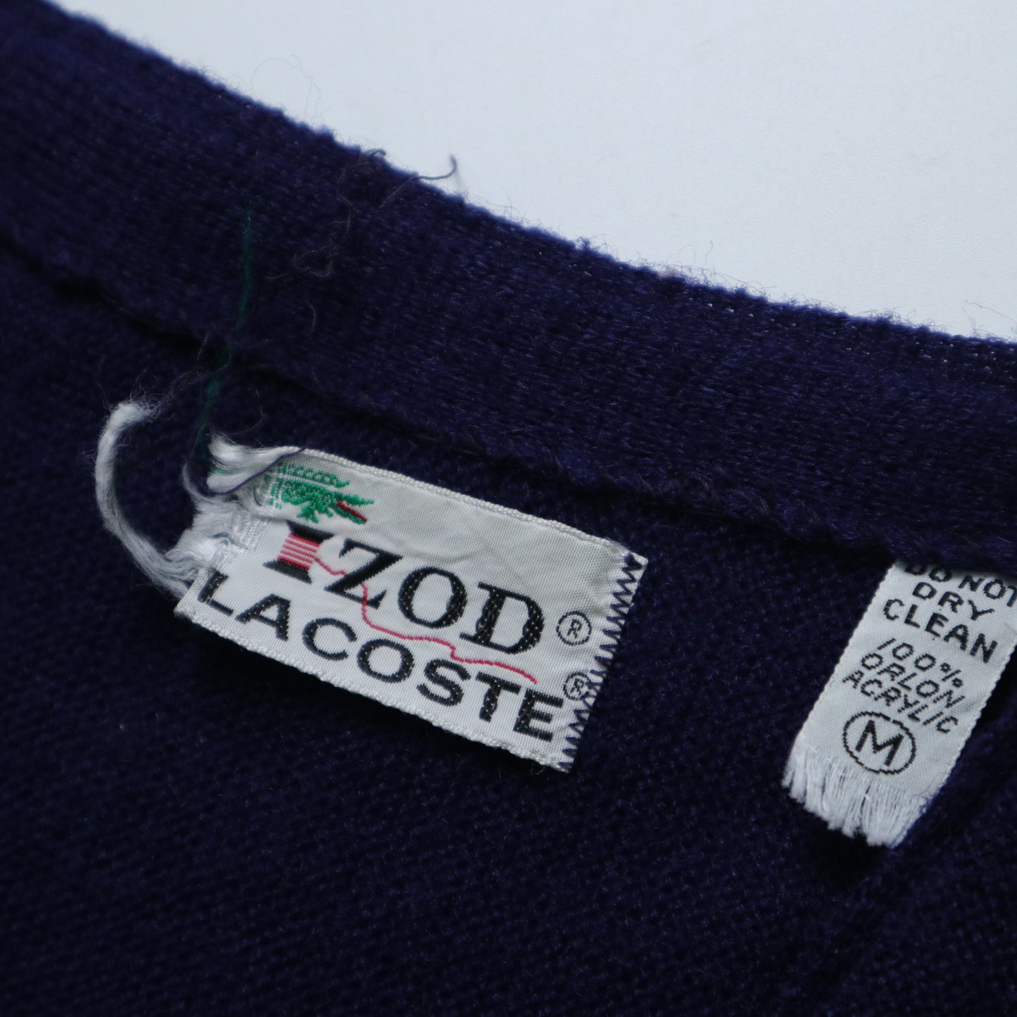 1980年代 ラコステ IZOD USA製 ネイビー カーディガン セーター