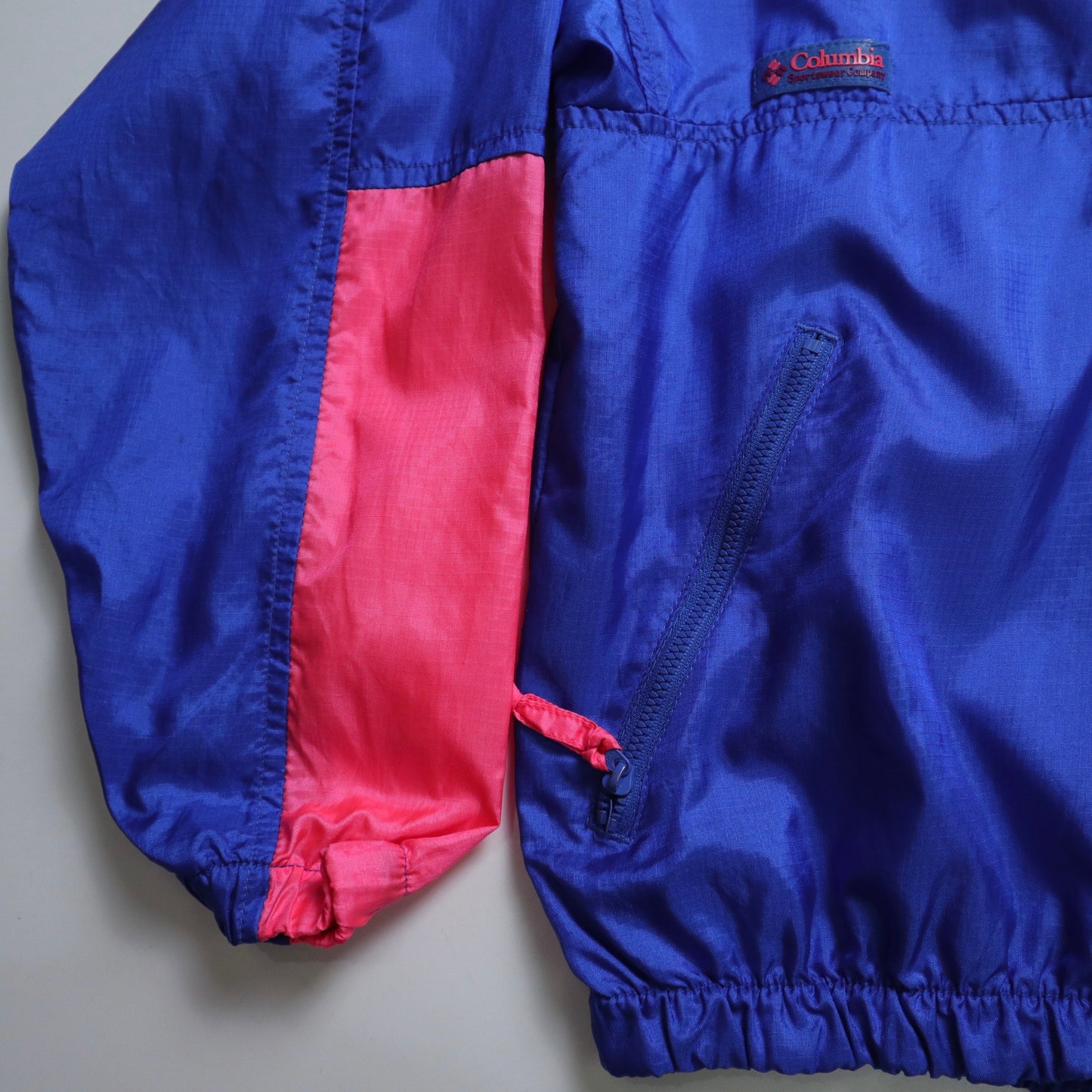 90s Columbia 台灣製 拼色防風輕保薄外套
