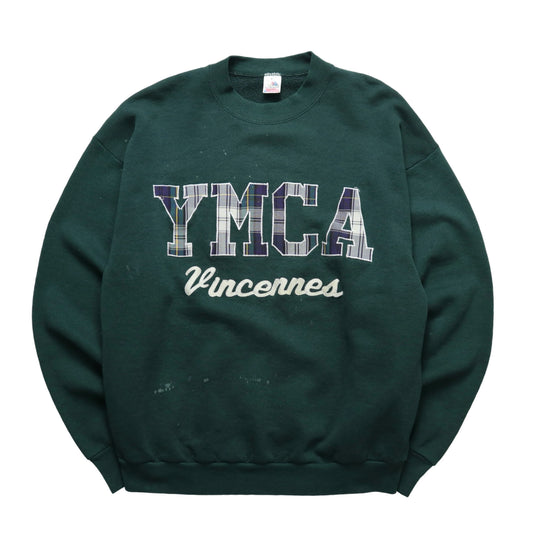 90s 水果牌 美國製 YMCA 拼布字體 大學Tee