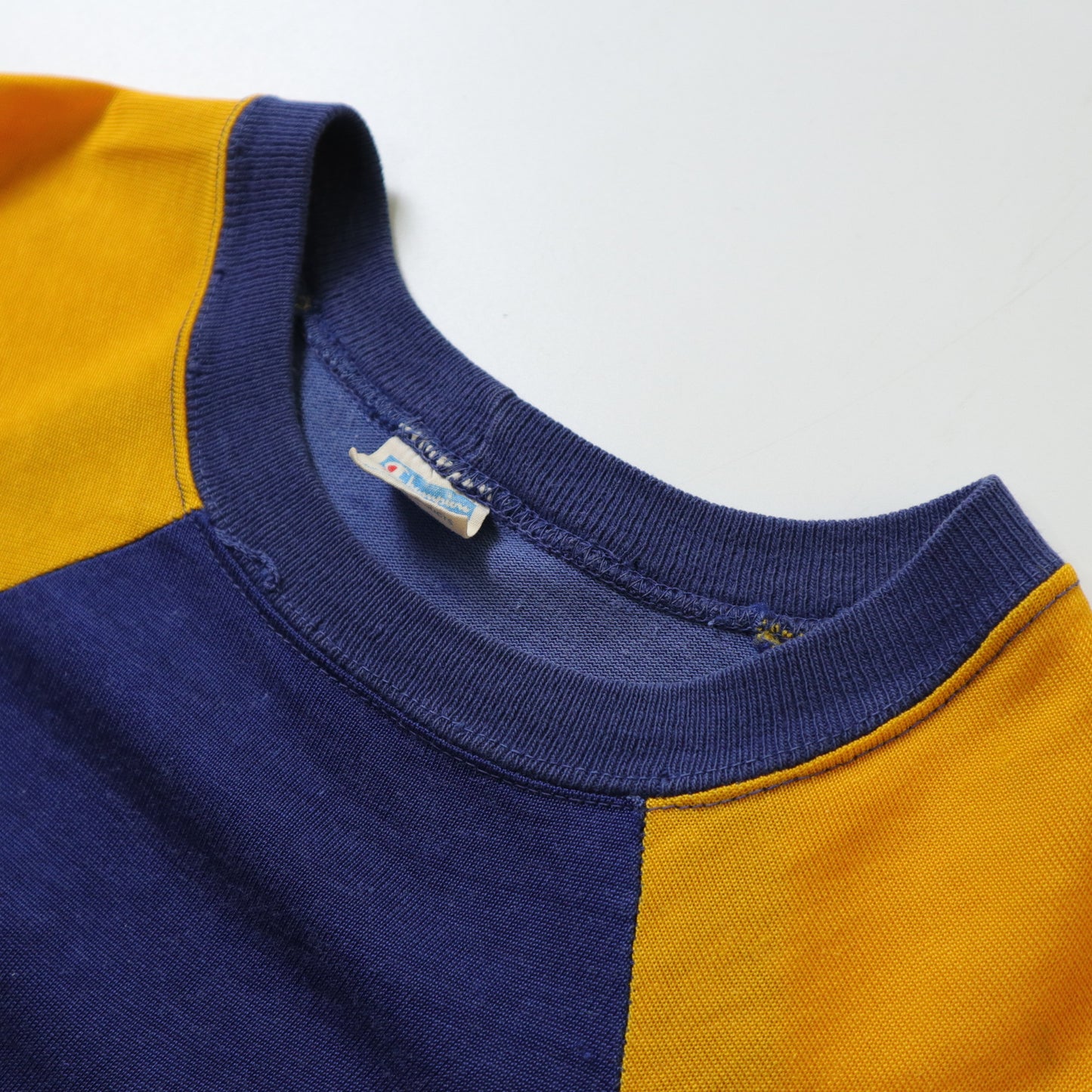 70s Champion 美國製 JESUIT 藍黃拼接美式足球上衣
