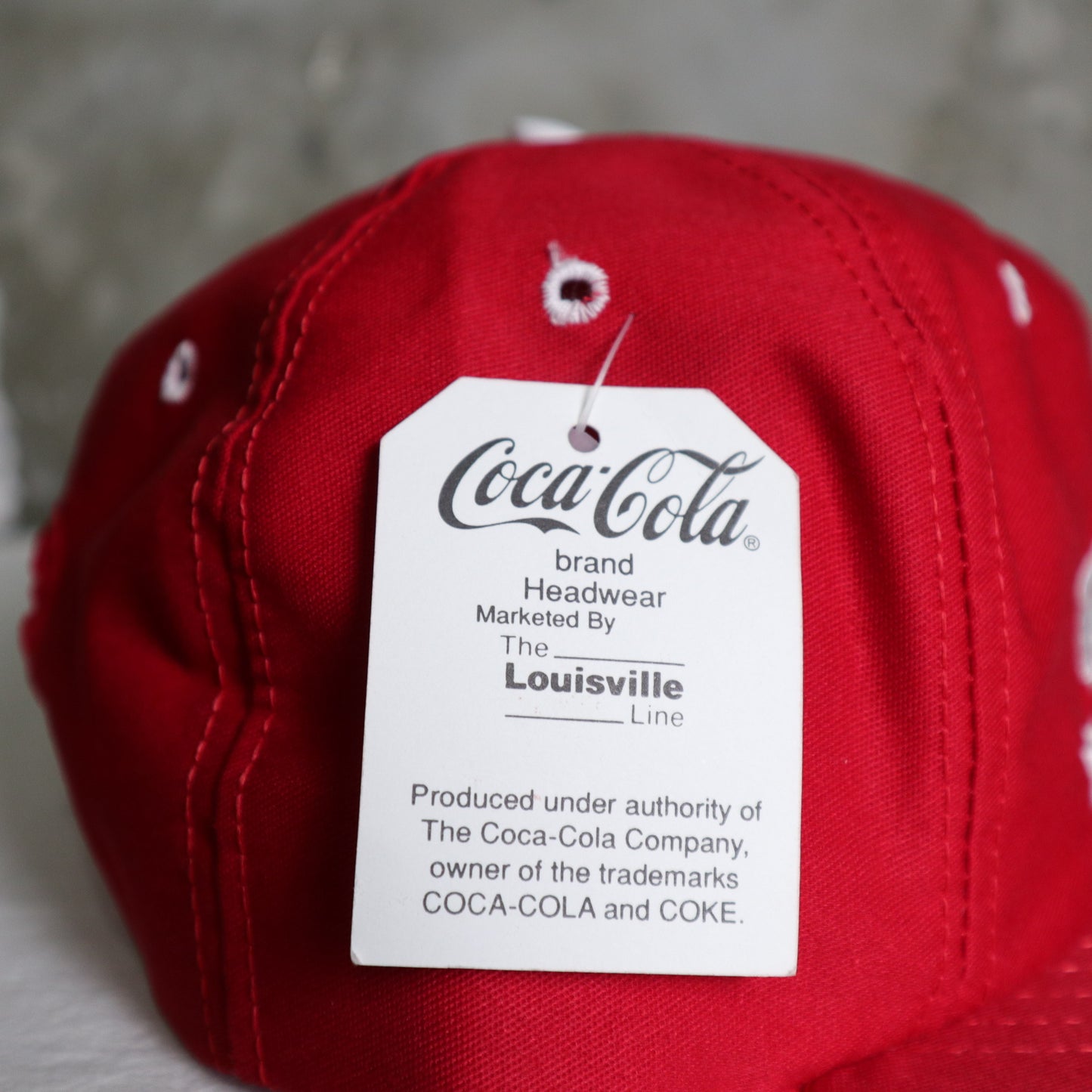 1980s Made in America Coca-Cola Embroidered Baseball Cap New in Stock
