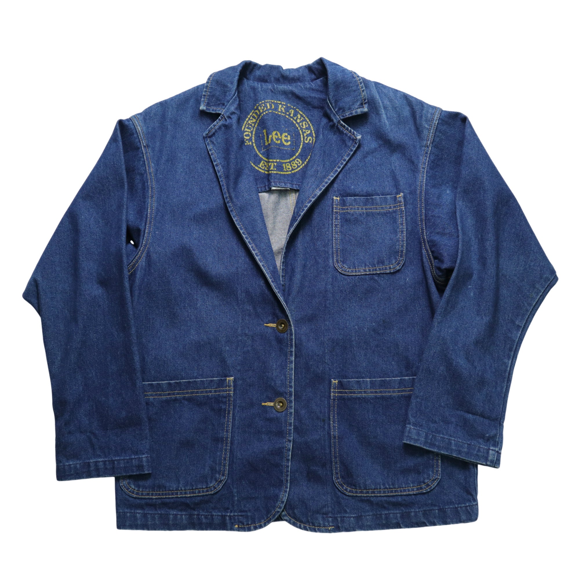 1980s LEE American-made dark denim jacket – 富士鳥古著