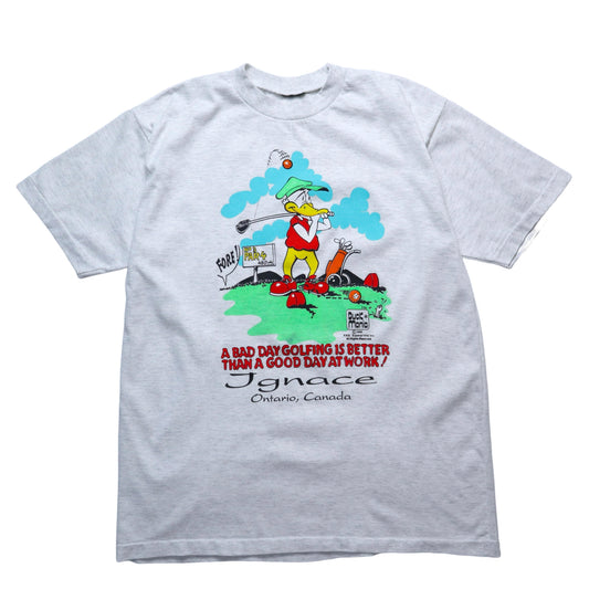 1988 鴨子打高爾夫膠印T-Shirt