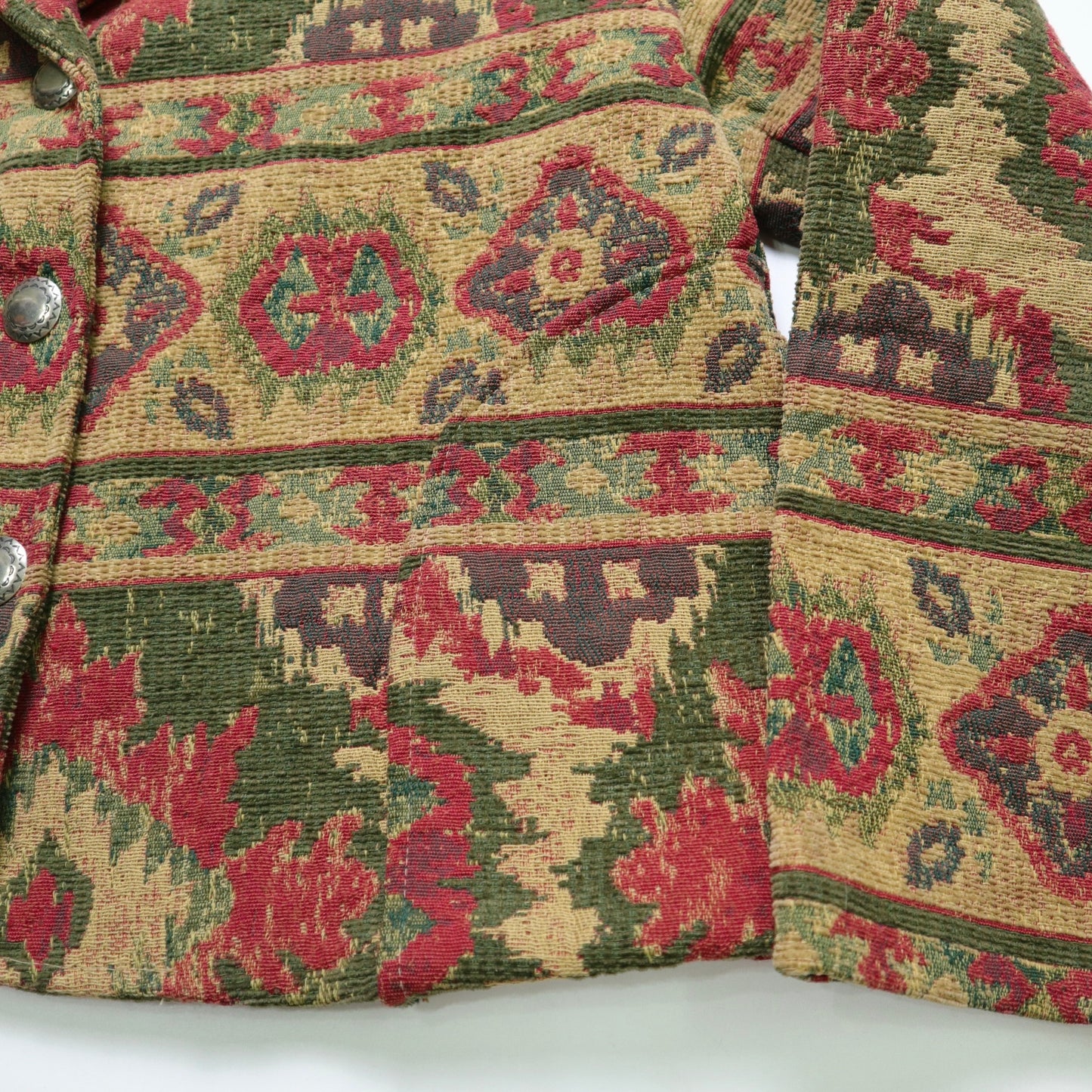 90s 美國製 古典圖騰花毯外套