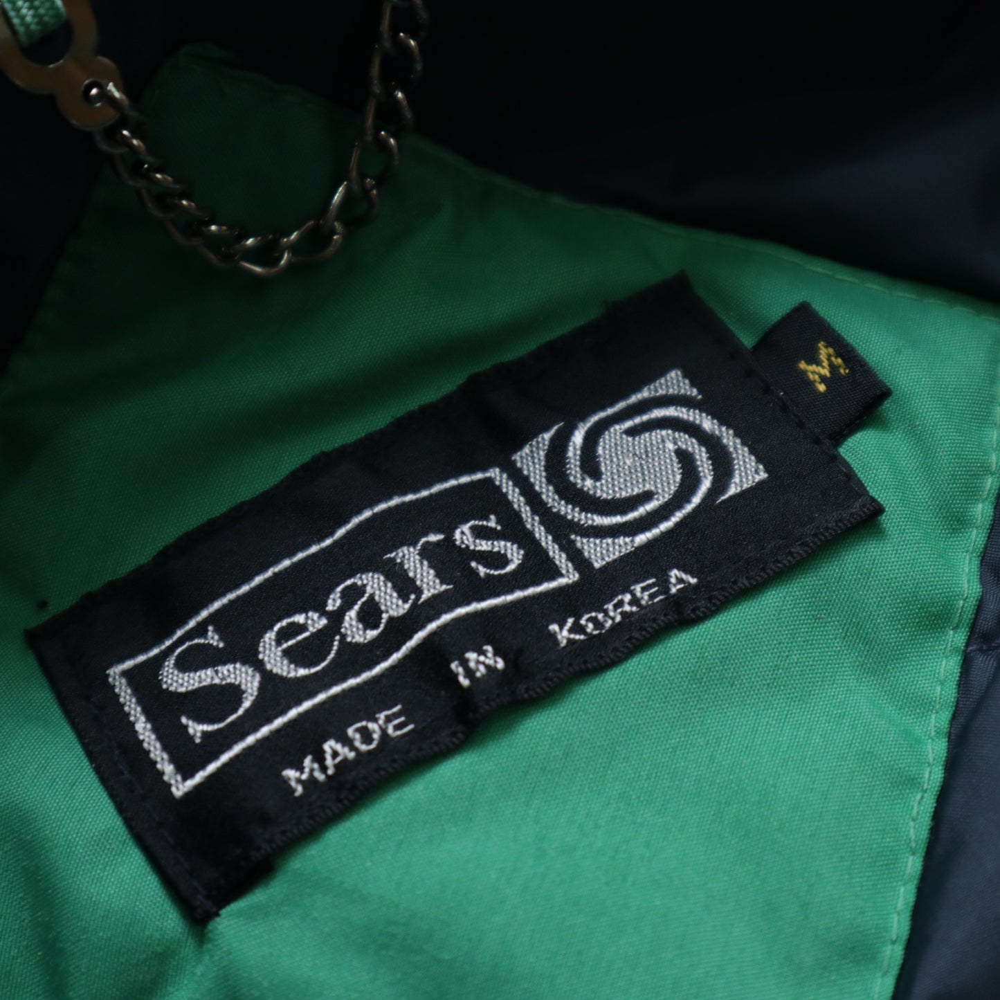 1980s SEARS Puffer Vest blue and green color matching thermal vest