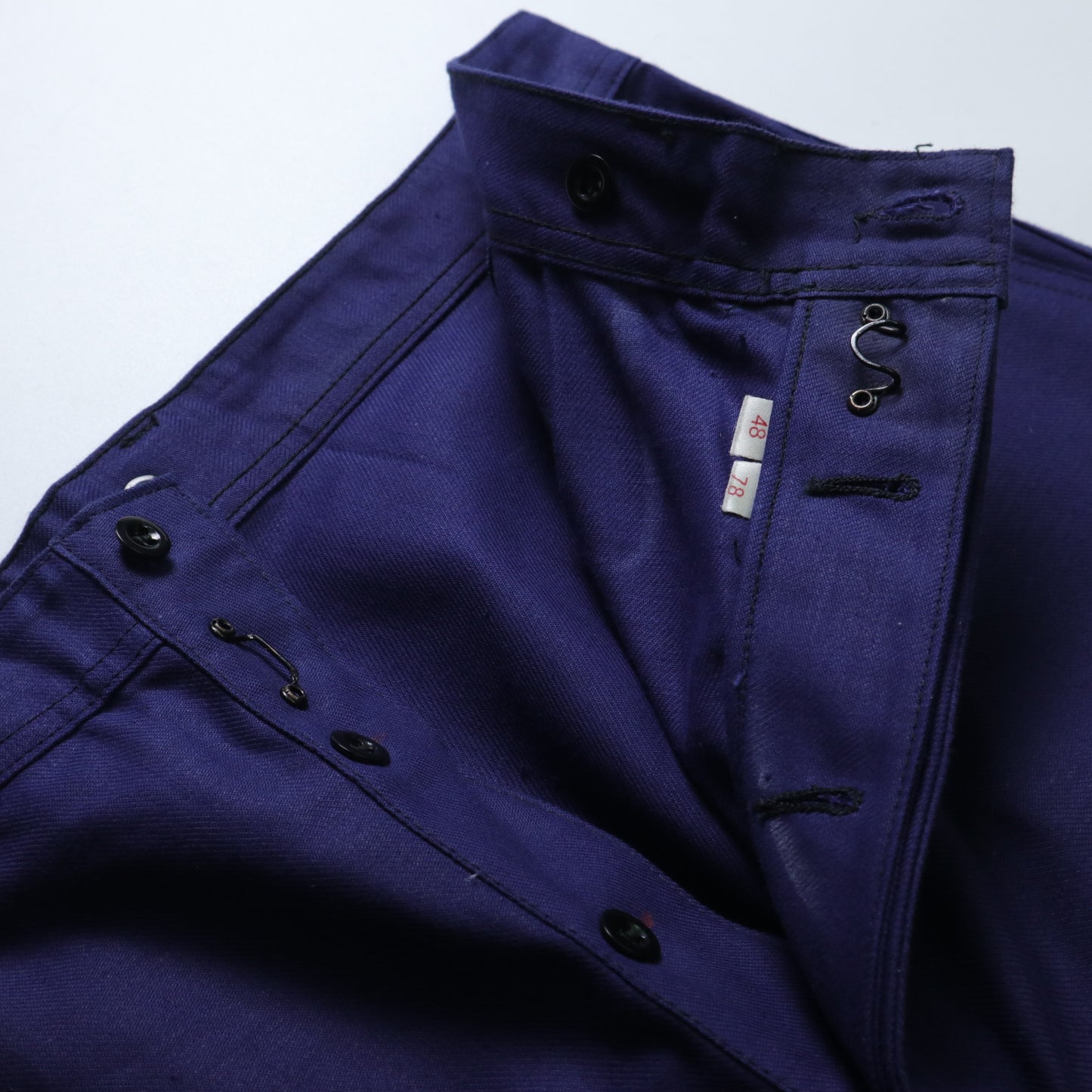 (36W) 1950's SANFOR new stock dark blue French work pants