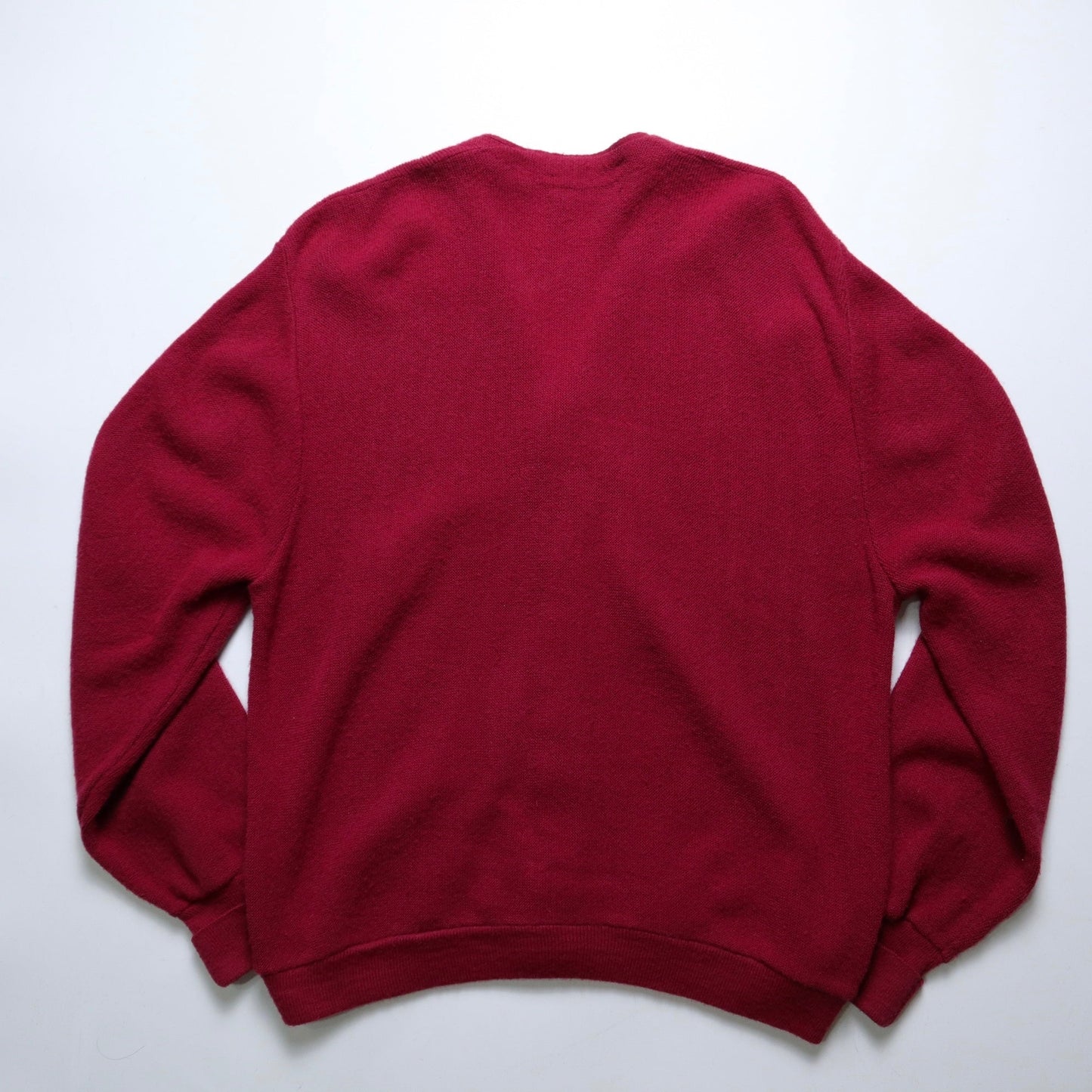 1980s LACOSTE IZOD burgundy knitted jacket Cardigan