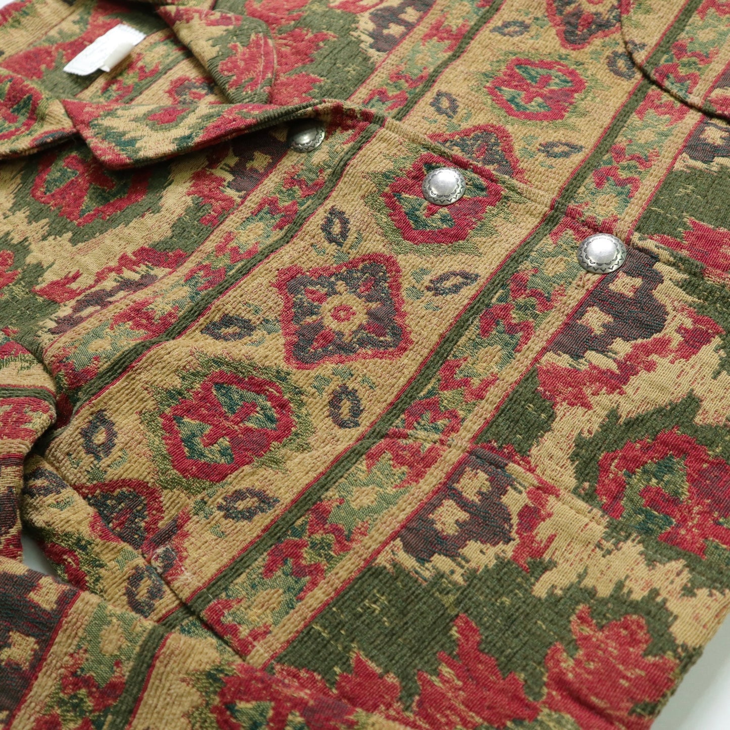 90s 美國製 古典圖騰花毯外套