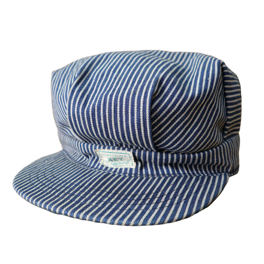 60-70s KEY IMPERIAL 美國製 藍白條紋鐵路工程師帽