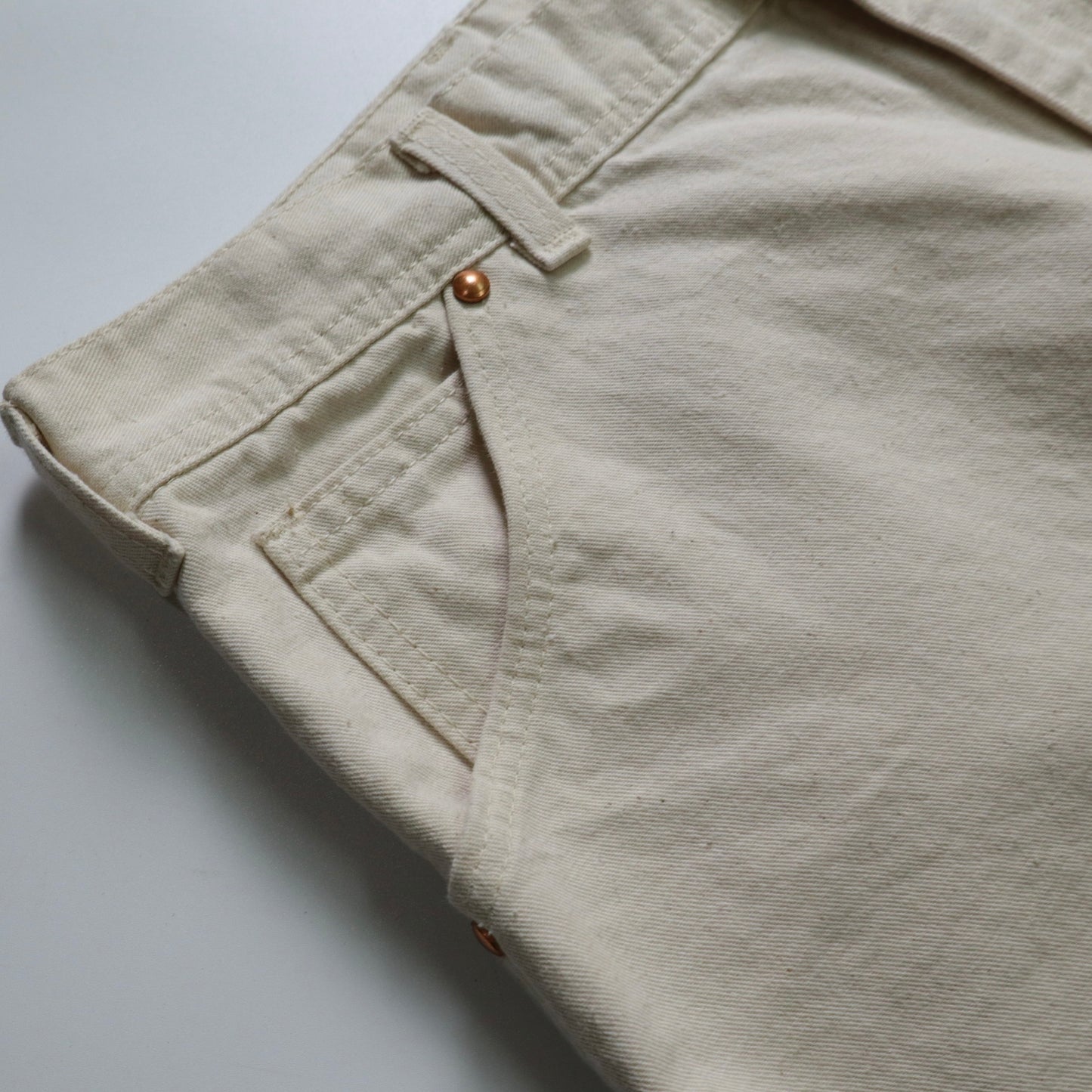 (36W) 80's Key 美國製 米白色工作褲 Talon拉鍊