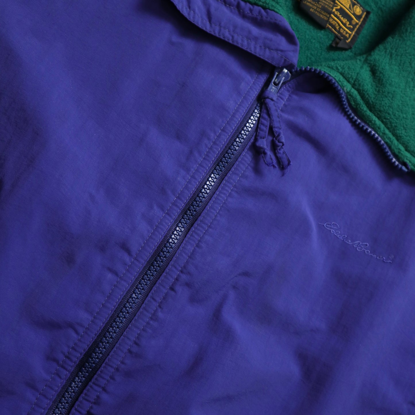 90年代 EDDIE BAUER アメリカ製 青と紫の防風ウォームジャケット