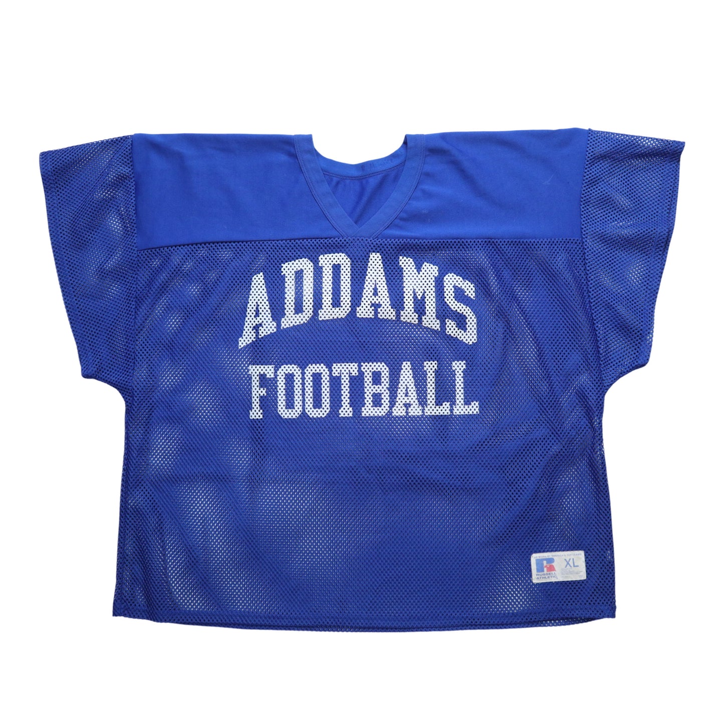 90s Russell Addams Football royal blue American football net jersey made in Mexico