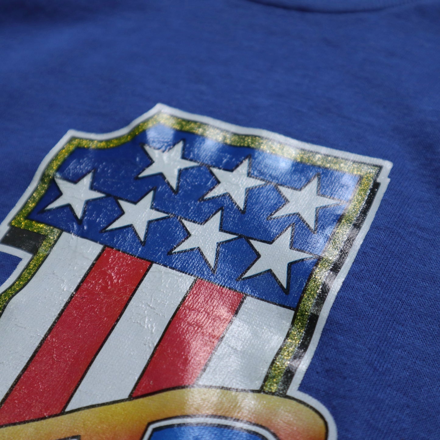 80s Made in America 50/50 Dad No.1 American Flag Offset Tee