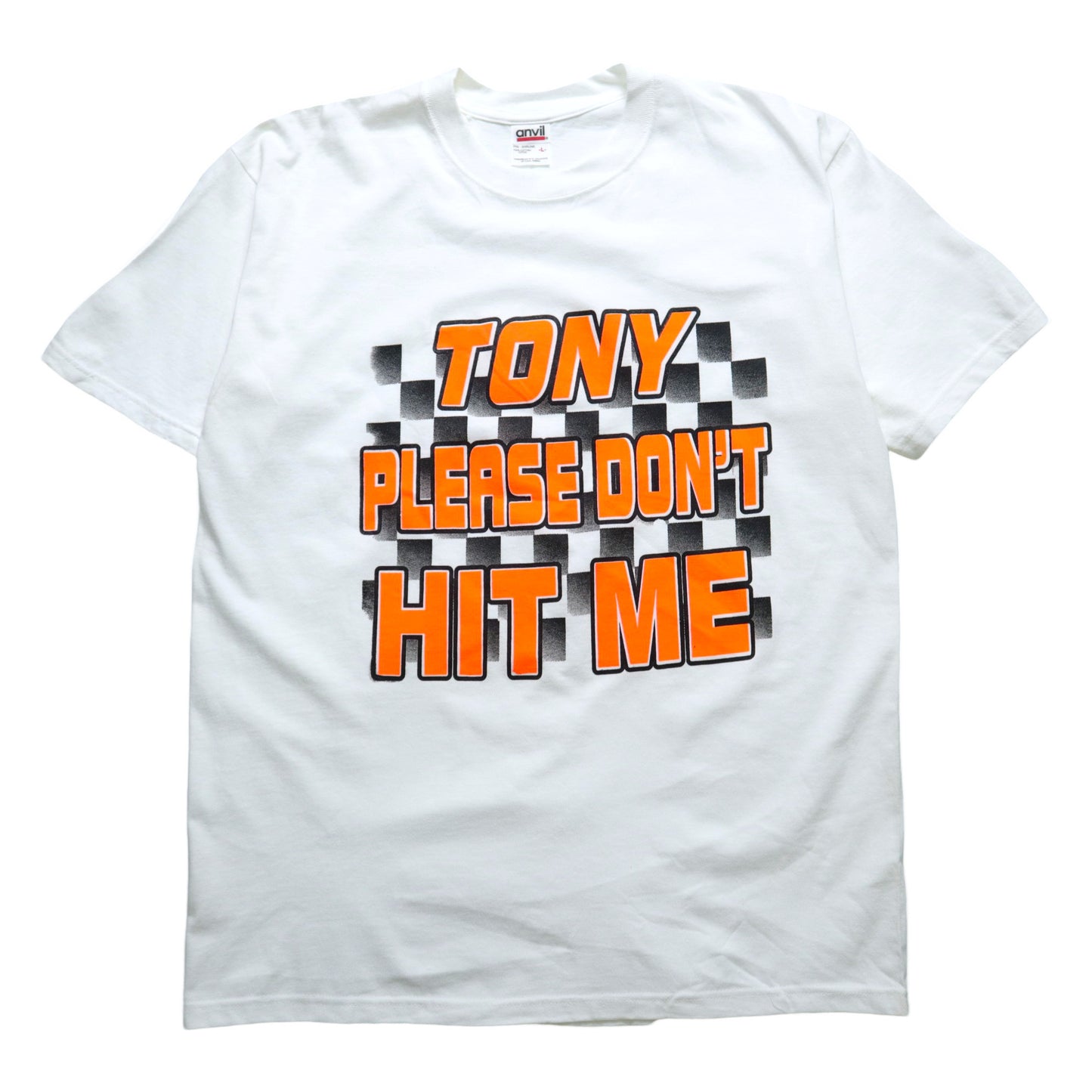 ANVIL Please don't hit me 3D ラバー レーシング プリント T シャツ