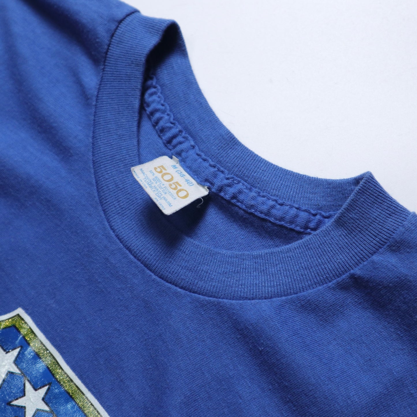 80s Made in America 50/50 Dad No.1 American Flag Offset Tee