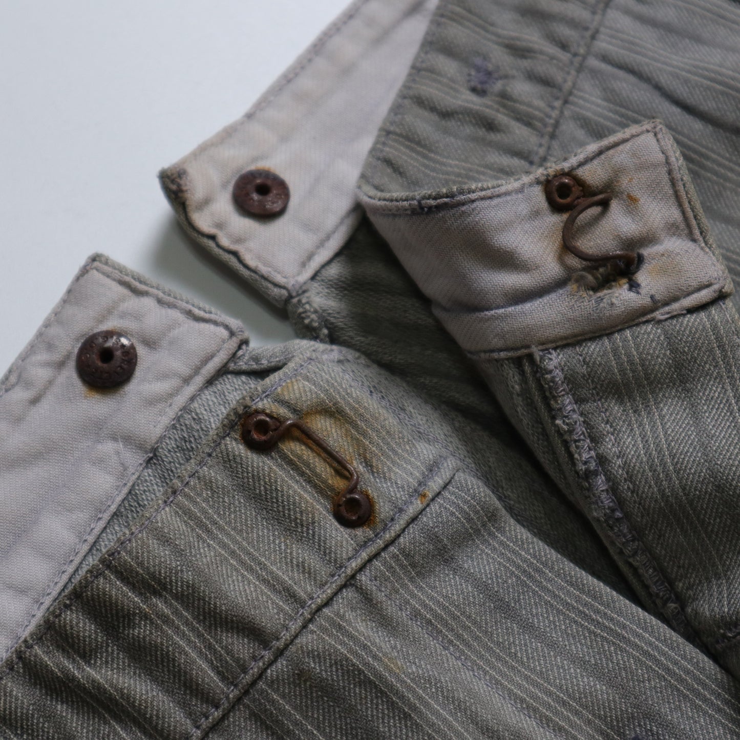 1930's French Striped work trousers 法國補丁工作褲
