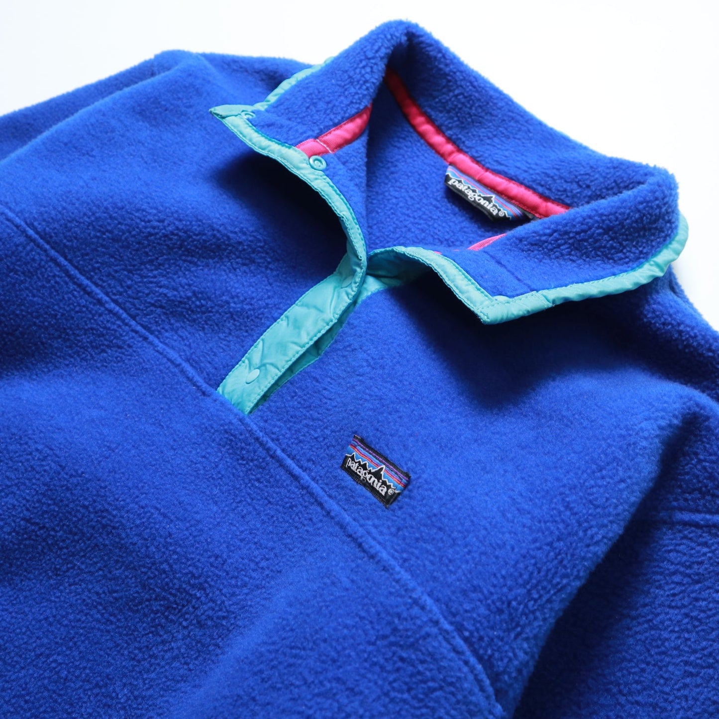 1980s American-made Patagonia royal blue pullover fleece fabric Fleece Pullover