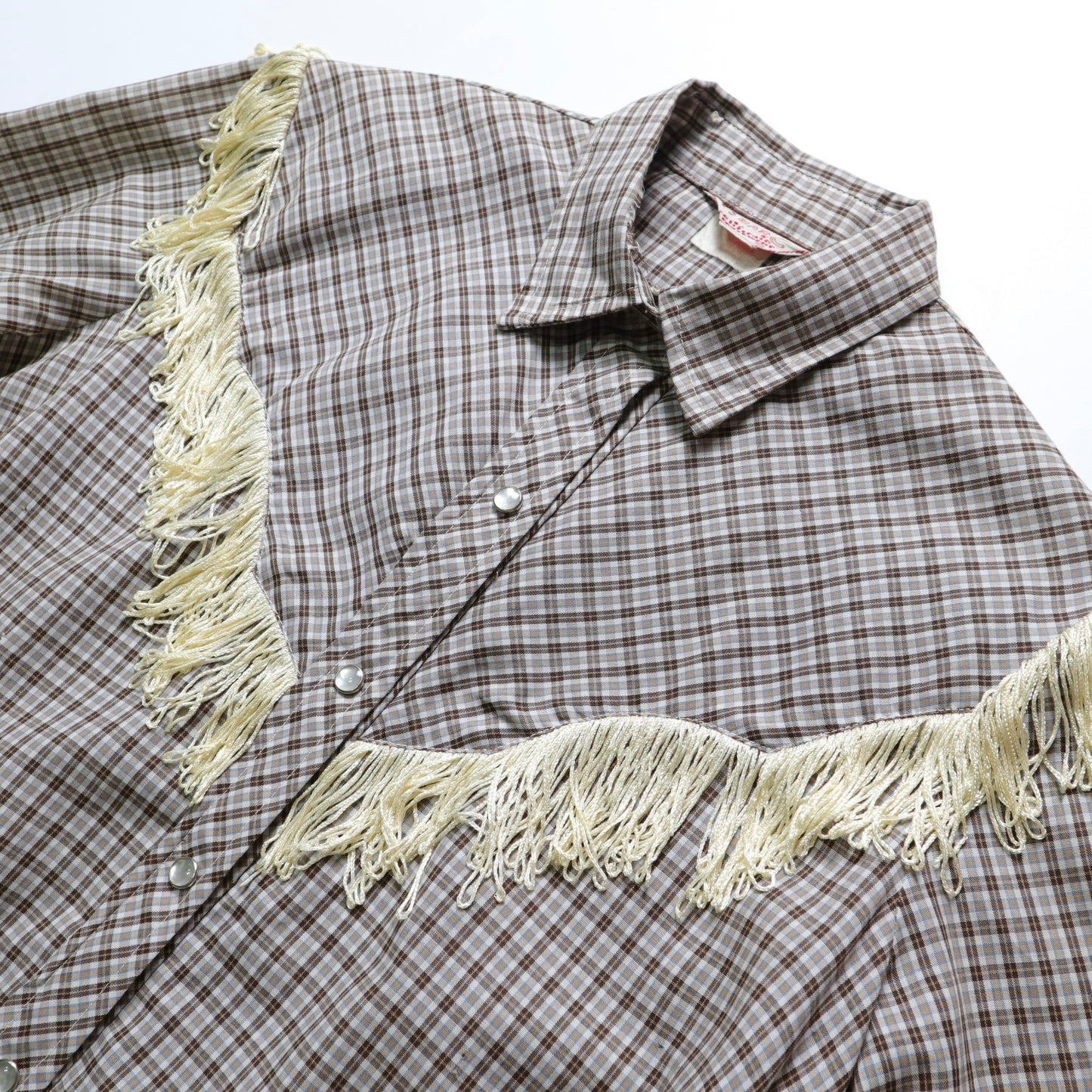 70s H BAR C  格紋流蘇西部襯衫 Western Shirt