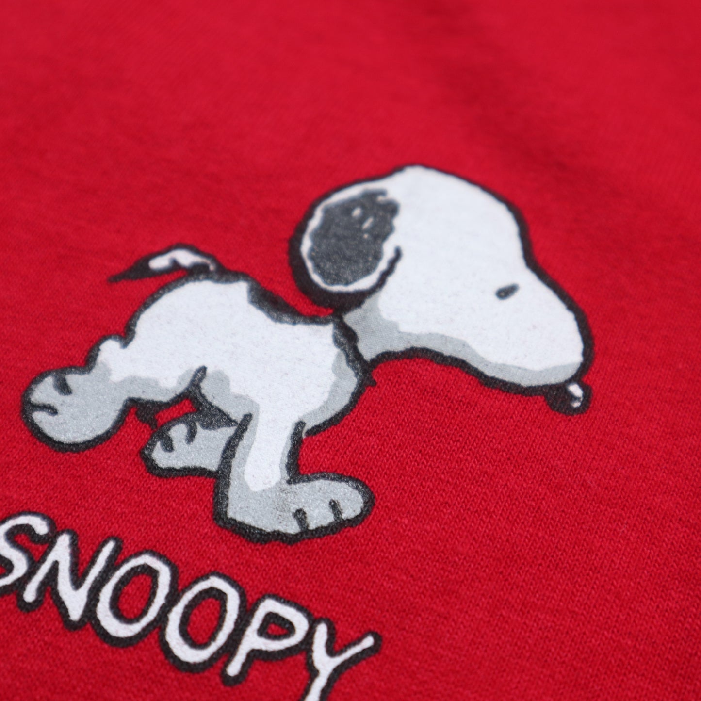 90's American-made Peanuts Snoopy red crew neck tee