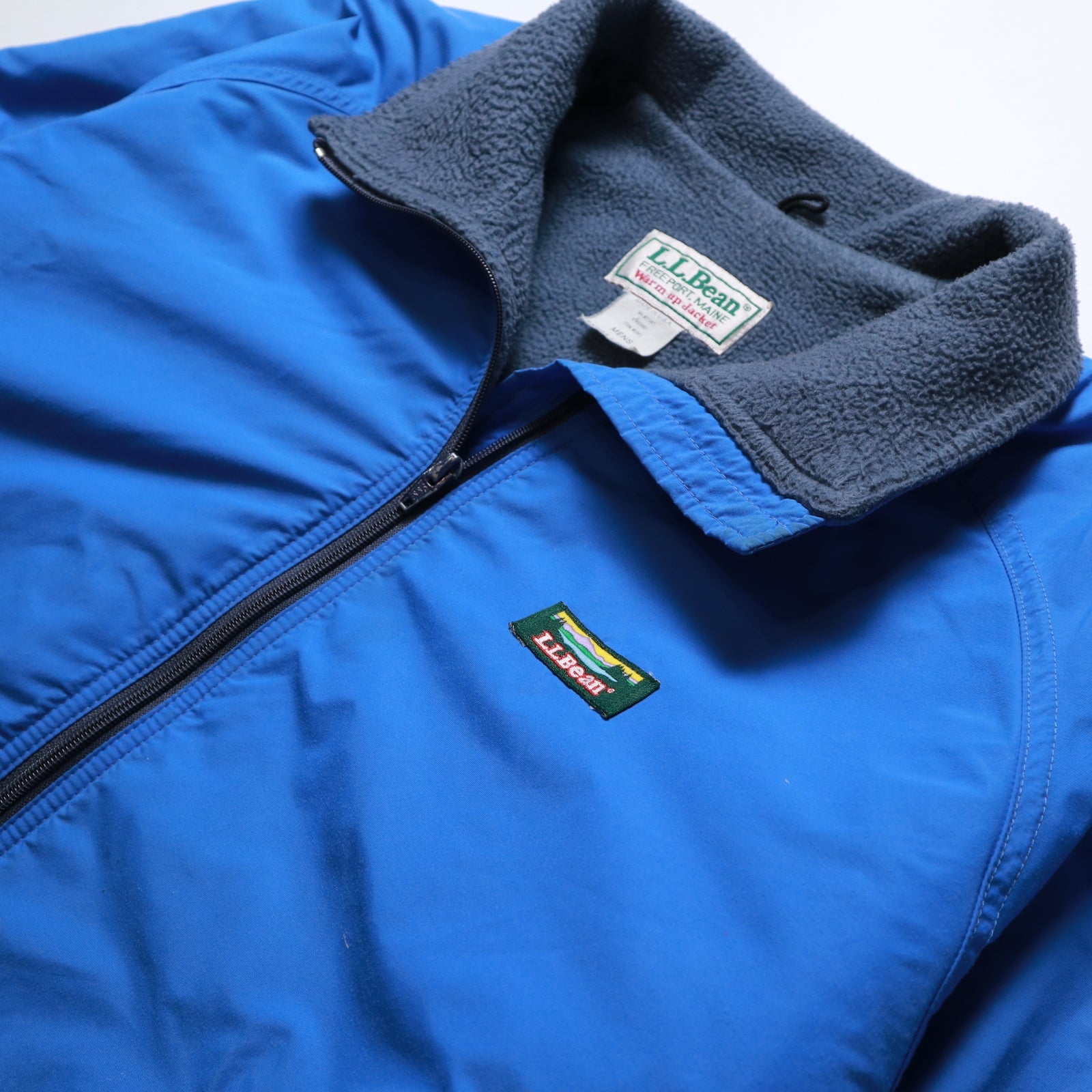 1980s LLBean American-made blue windproof warm jacket Warm up