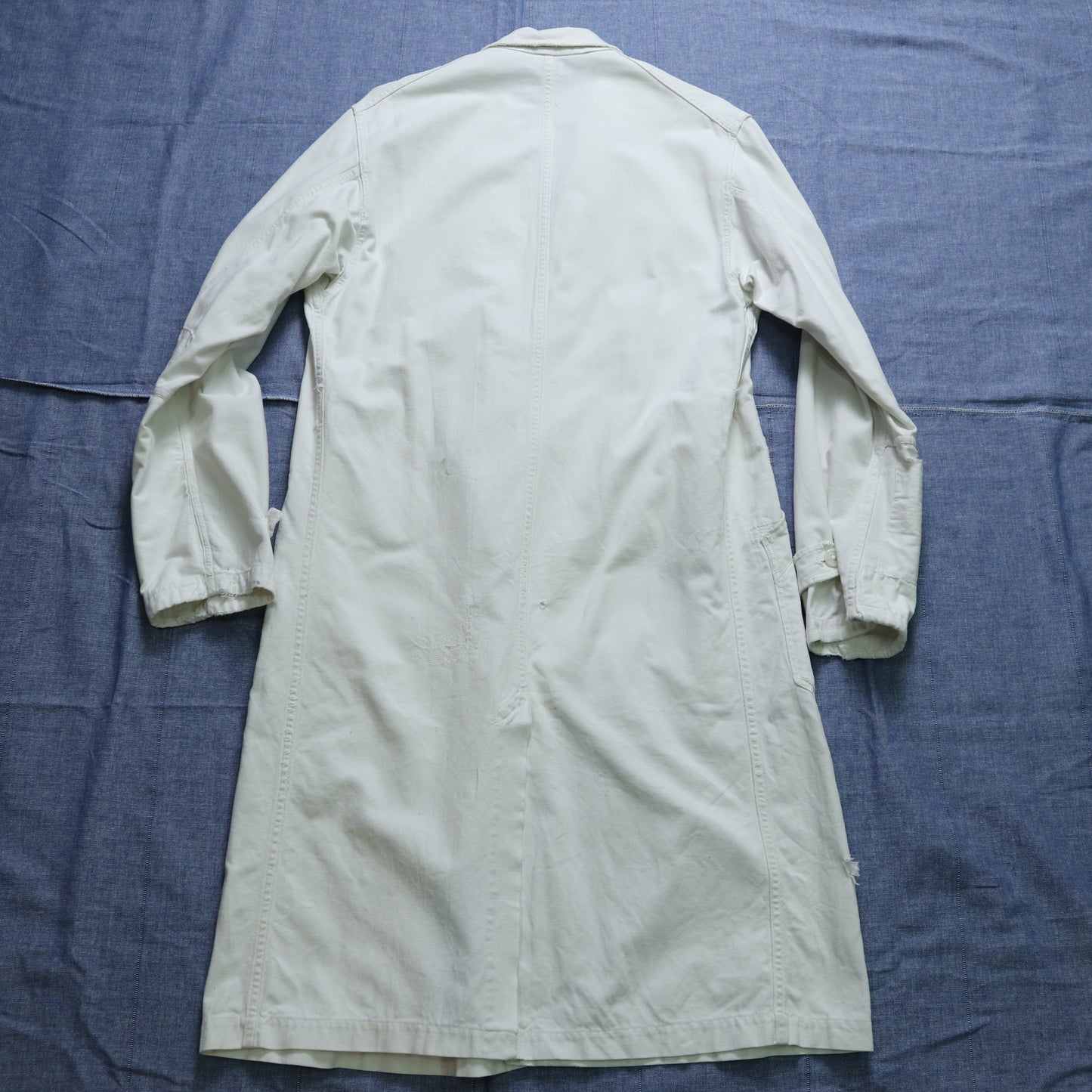 1940's SANFOR FRENCH WHITE WORKWEAR white French work coat