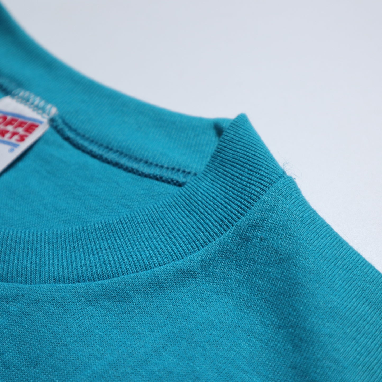 80/90s American-made SOFFE Shirts teal henley collar tee