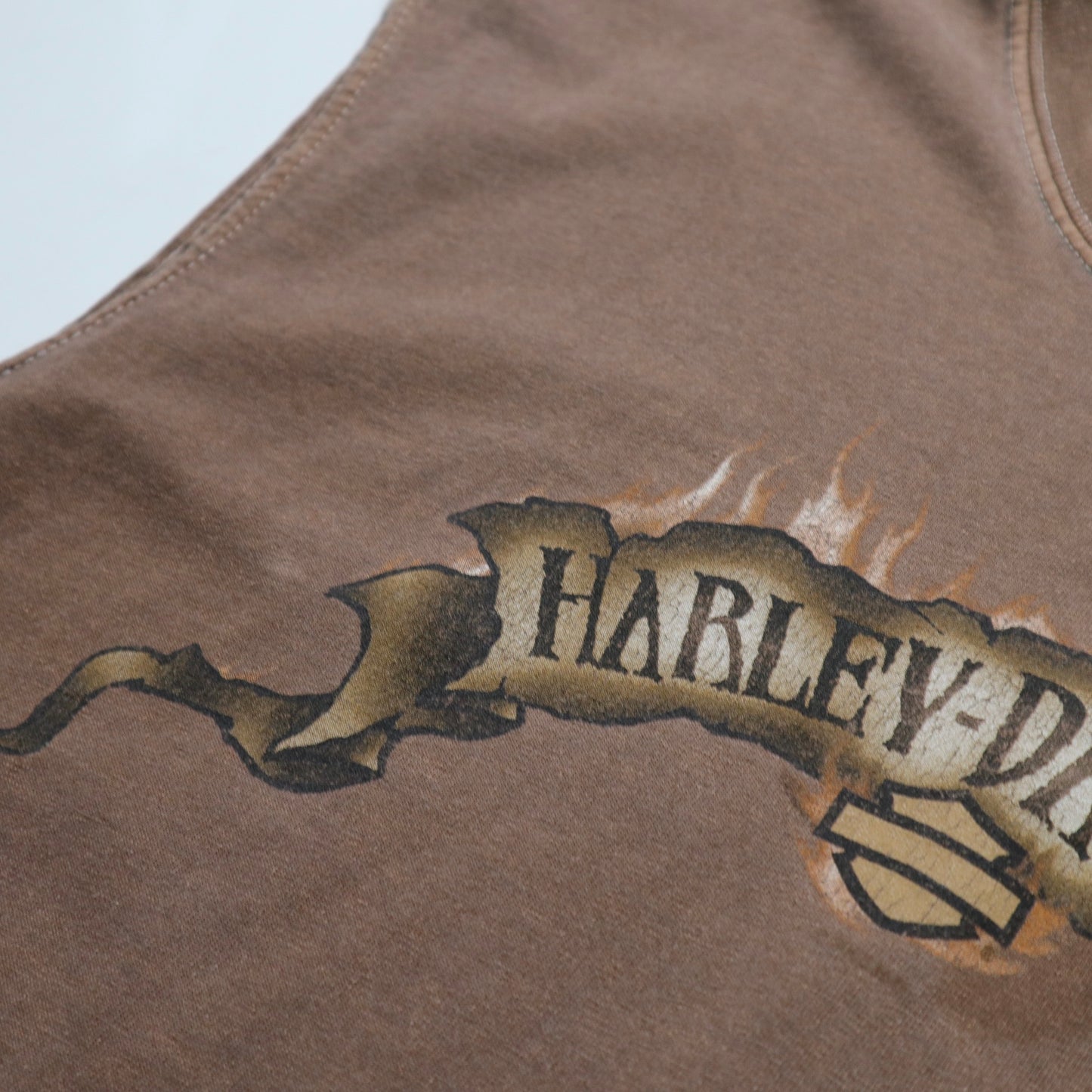 00s American-made HARLEY-DAVIDSON Brown Eagle Harley Vest