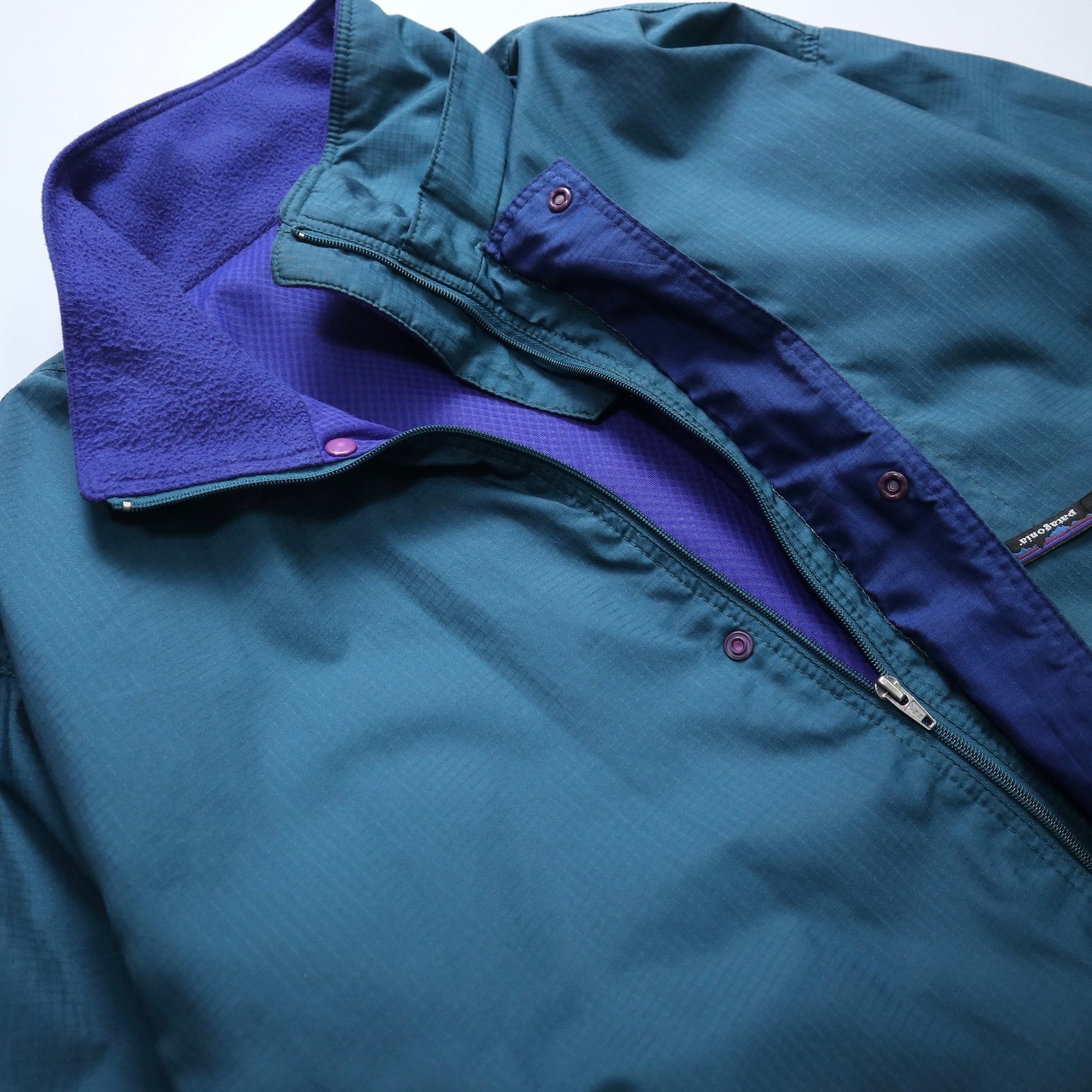 (L號）90s Patagonia 美國製 綠色防風外套 - 富士鳥古著