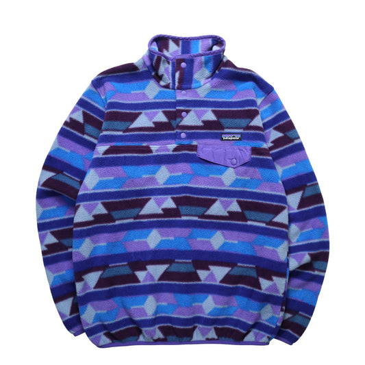 Patagonia 紫色幾何圖騰抓毛絨套頭衫 - 富士鳥古著