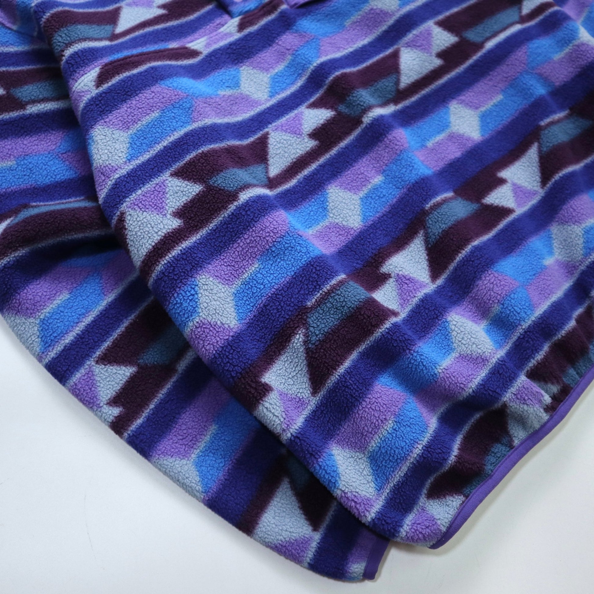 Patagonia 紫色幾何圖騰抓毛絨套頭衫 - 富士鳥古著
