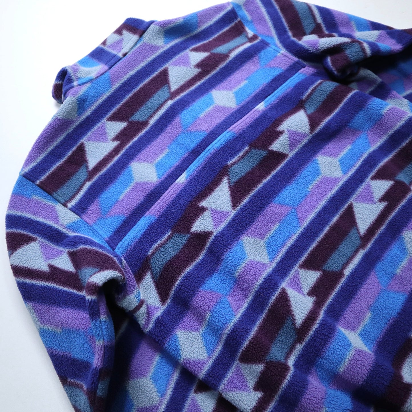 Patagonia 紫色幾何圖騰抓毛絨套頭衫 - 富士鳥古著