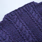藍紫色羊毛手織漁夫毛衣 - 富士鳥古著