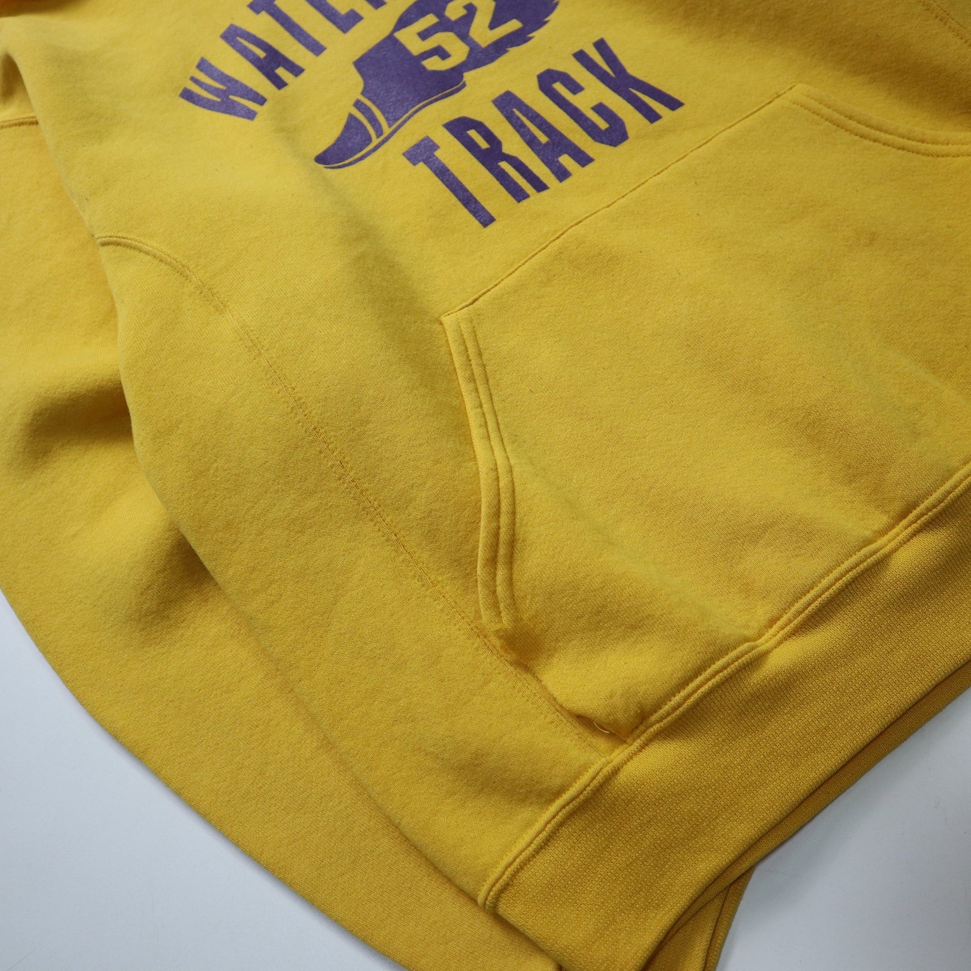 Russell Watertown 田徑隊黃色連帽上衣 帽tee - 富士鳥古著