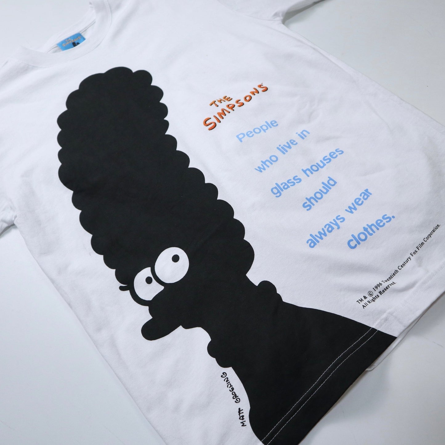 The Simpsons 白色純棉tee - 富士鳥古著