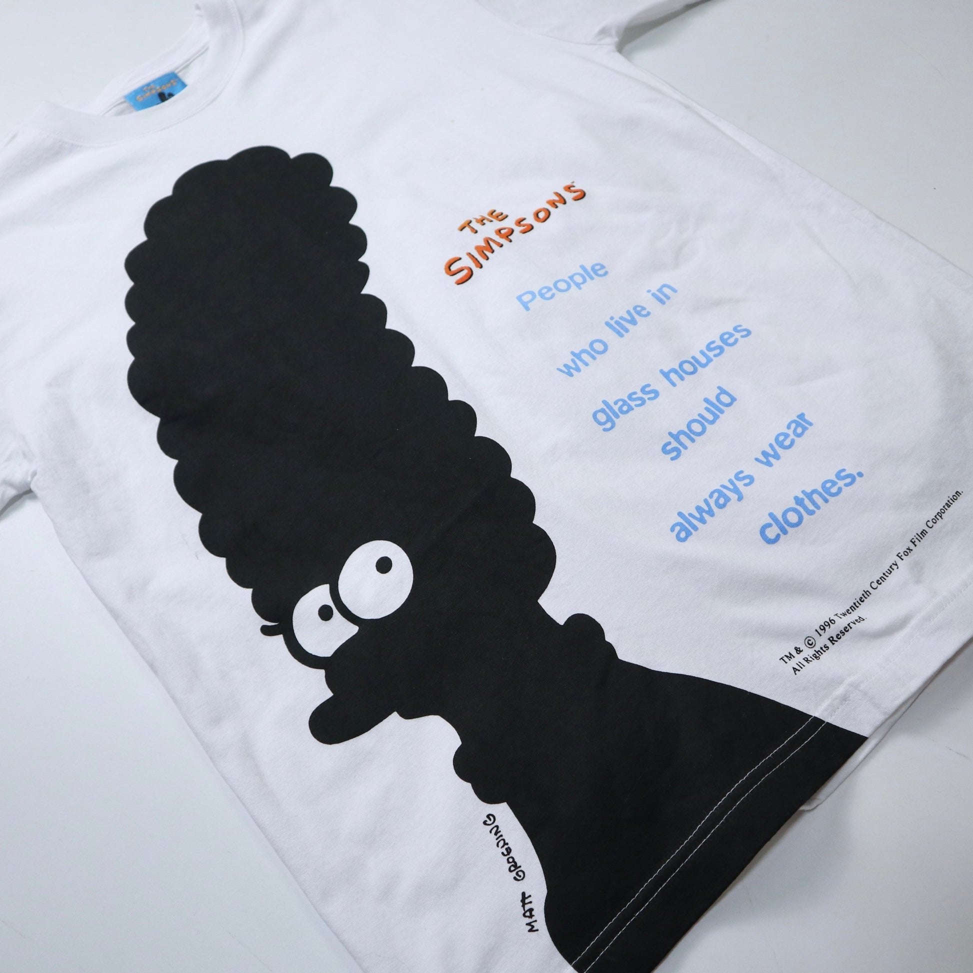 The Simpsons 白色純棉tee - 富士鳥古著