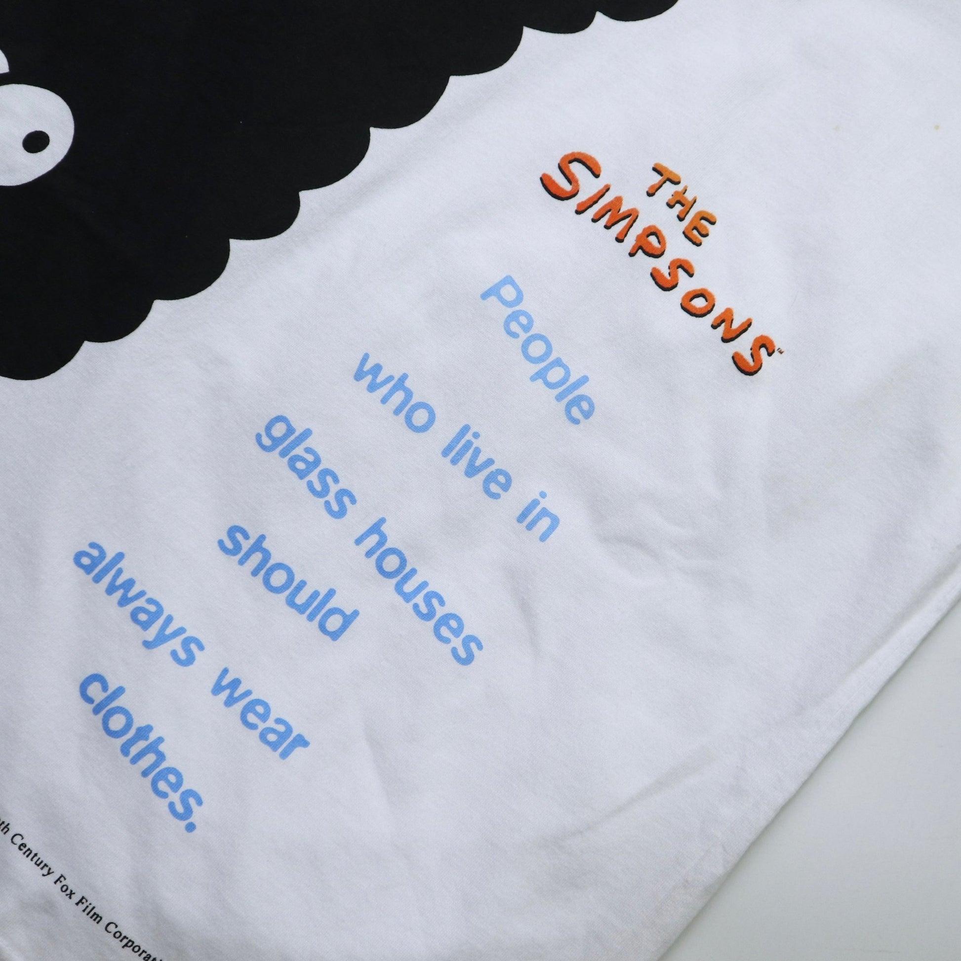 The Simpsons 白色純棉tee - 富士鳥古著