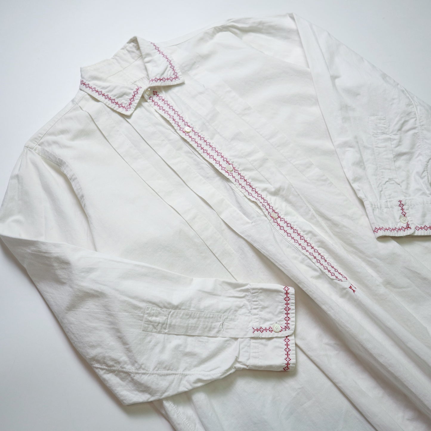 1960s Antique French nightshirt French embroidery pajama shirt