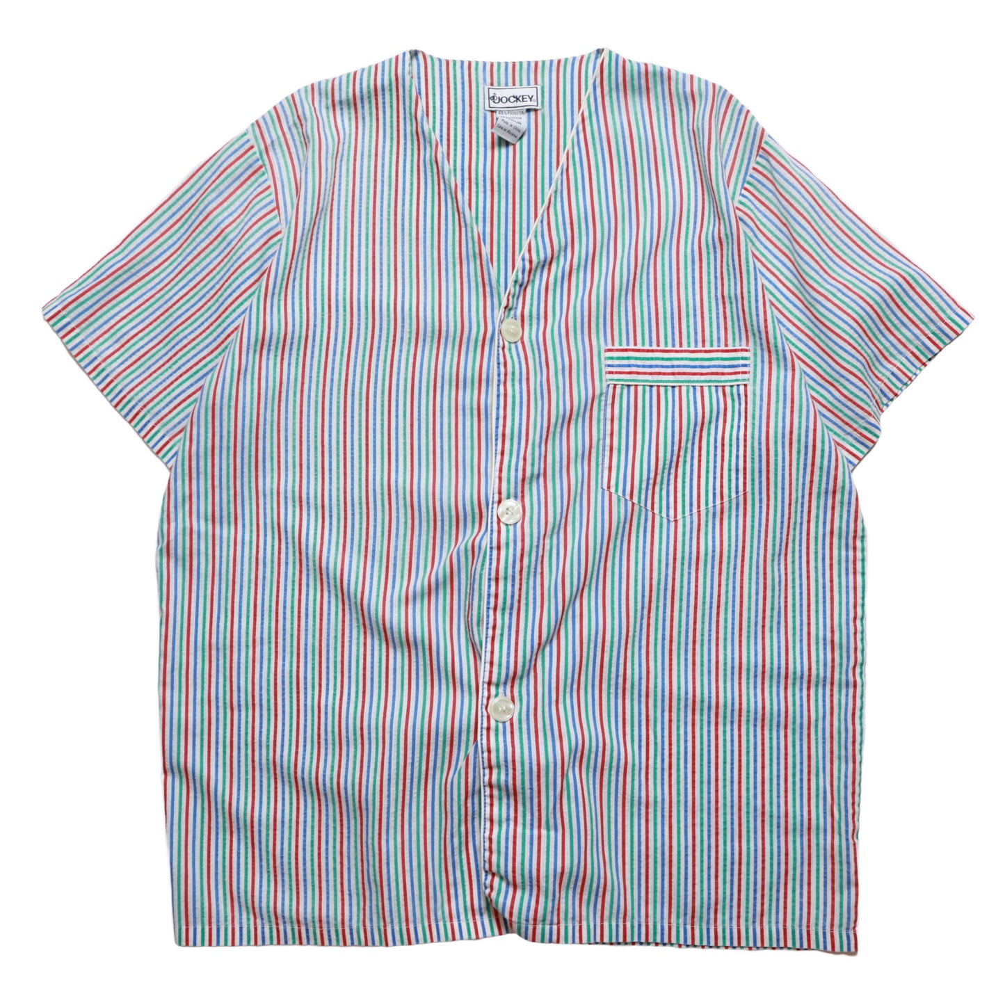 Pajama shirt 彩色條紋睡衣襯衫 條紋罩衫