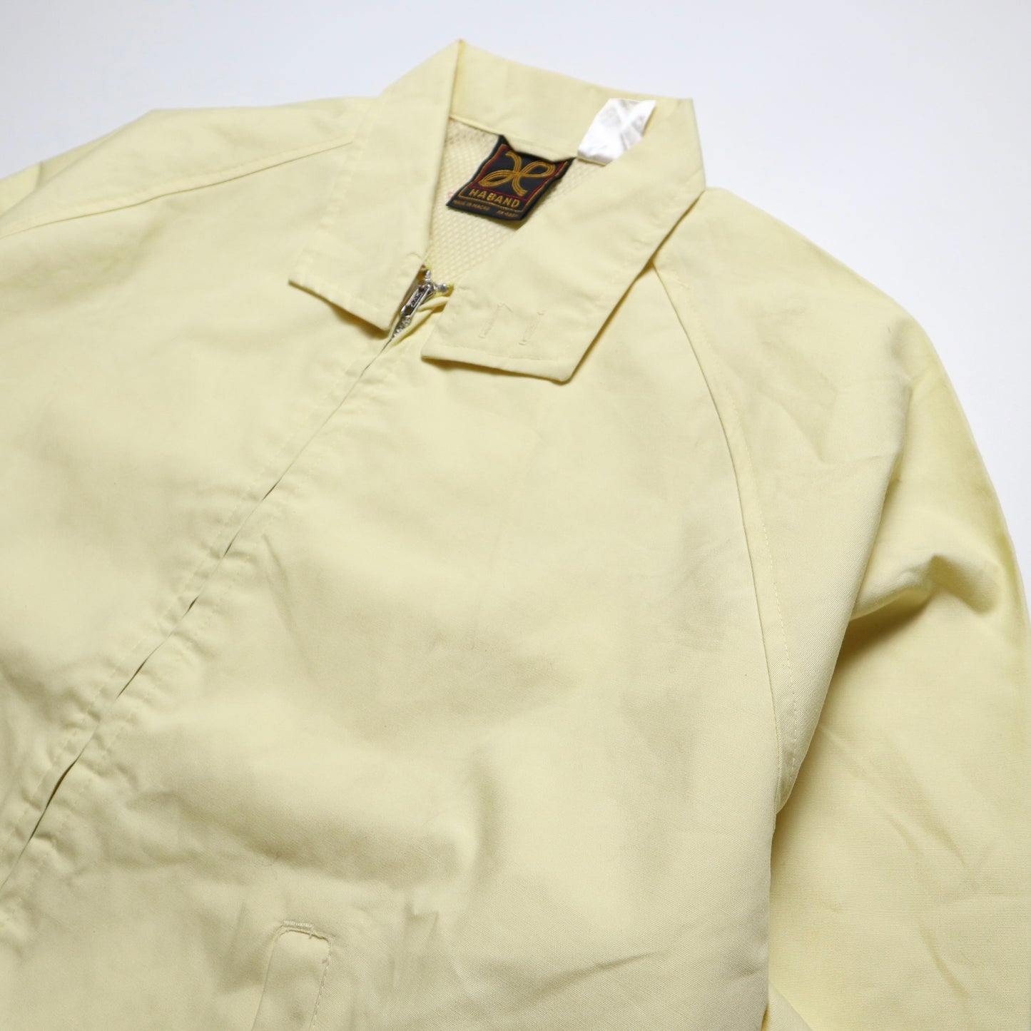 70-80s Haband 鵝黃色哈靈頓外套 防風外套