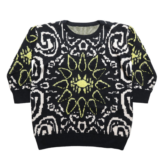 Black Geometry Totem Sweater