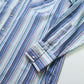 Blue Striped Double Pocket Western Shirt