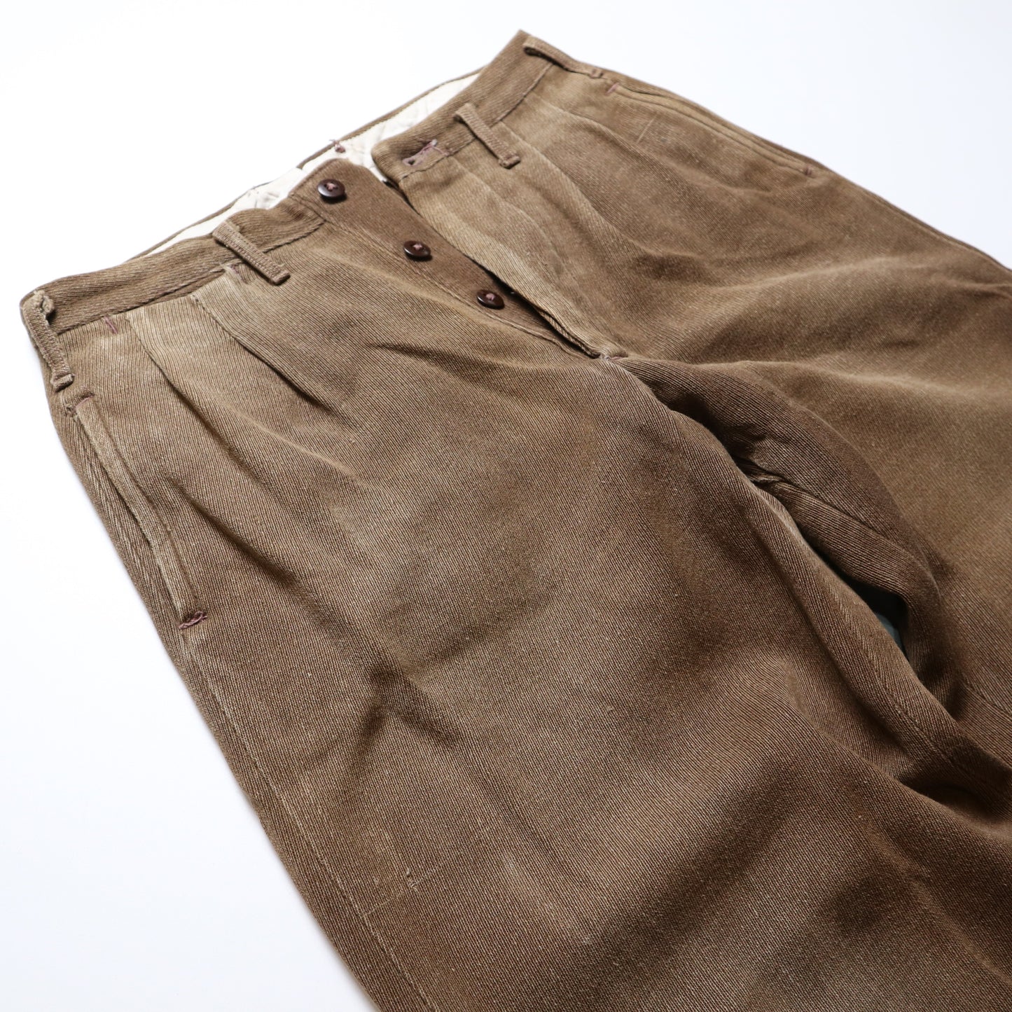 (24W) 30-40s American brown buttoned work pants