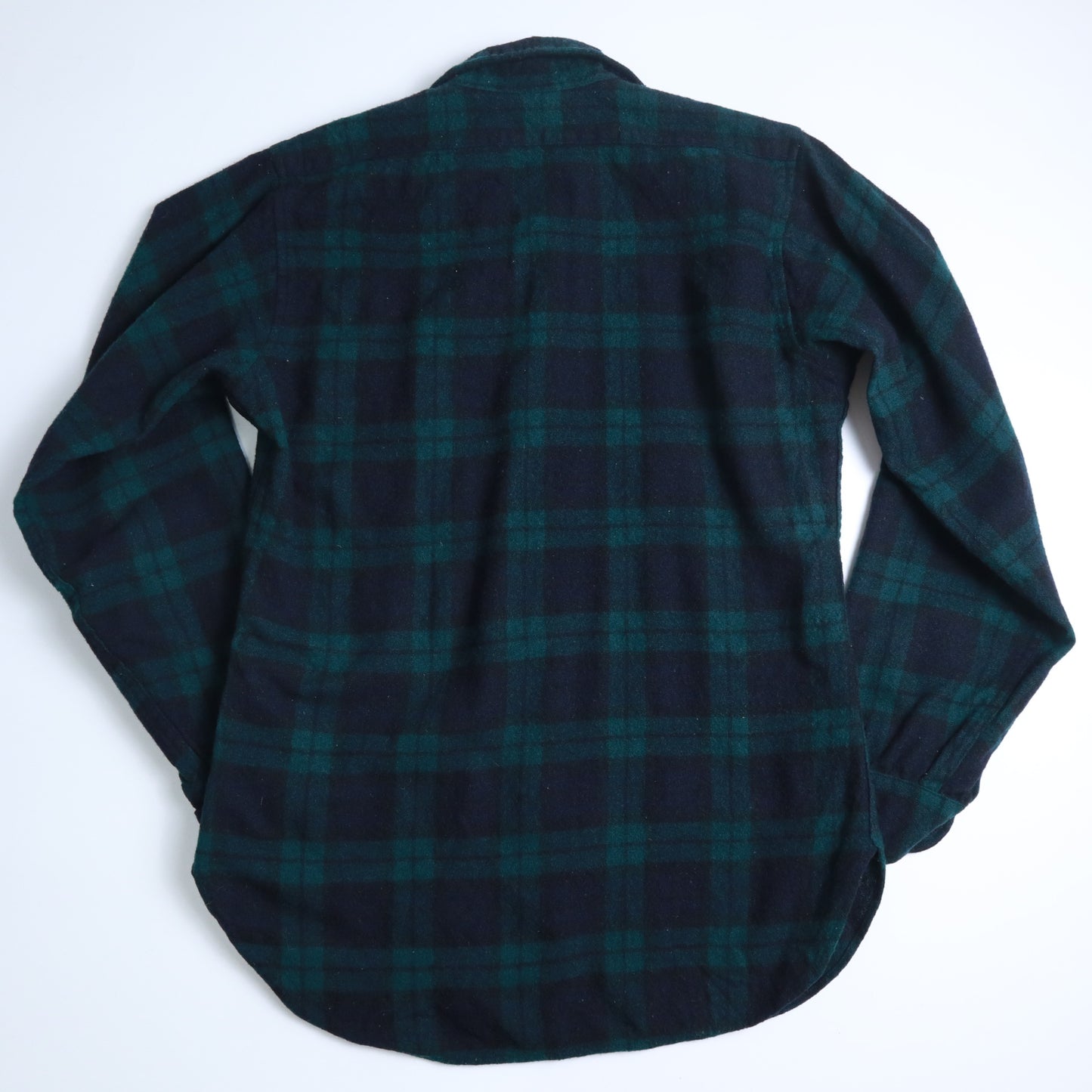 70s Pendleton American-made green plaid wool shirt